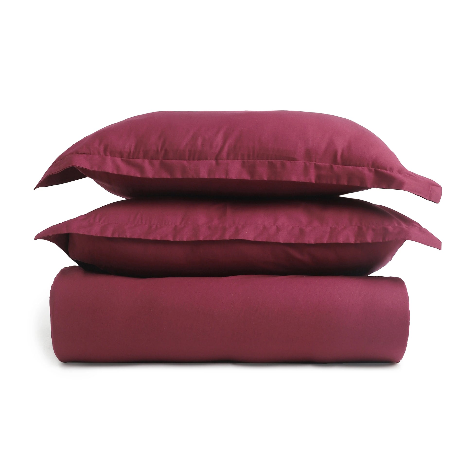 Paleto | Everyday Hues Solid Dyed Cotton Fitted Sheet Set-Windsor Wine Windsor Wine / Queen