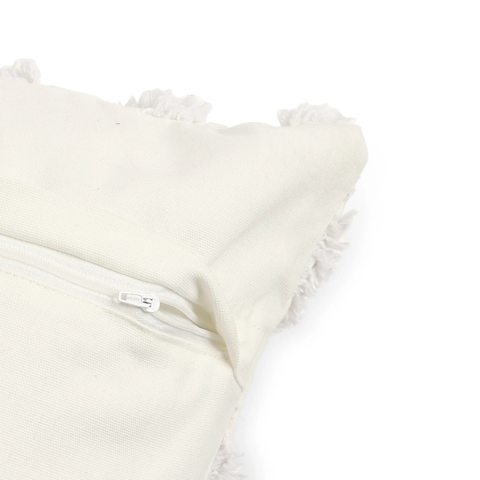 Vissencia 100% Cotton Tufted Cushion Cover | Wavy Flow Ivory / Cushion Cover (41cm x 41cm)