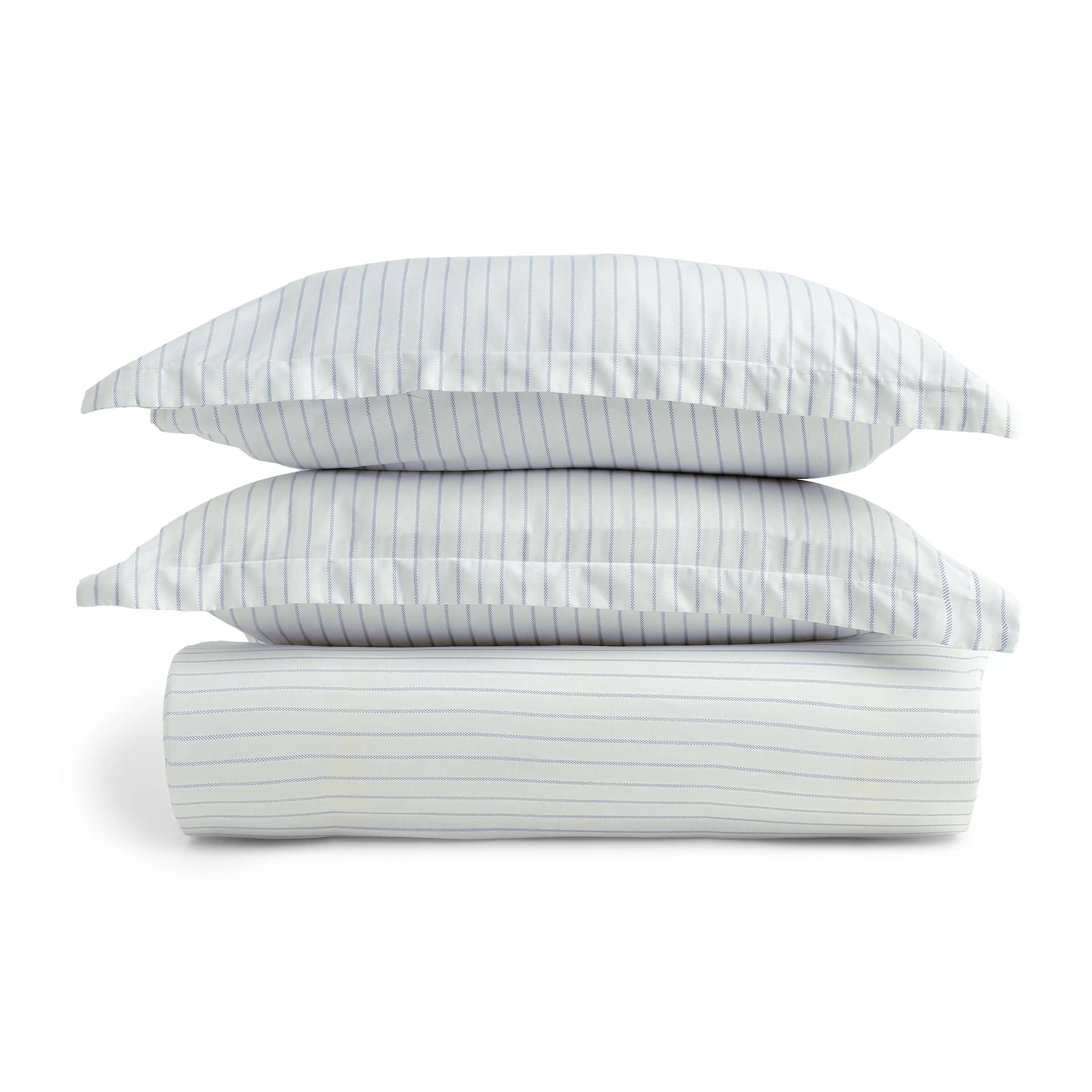 Bloomshire Classic | Everyday Charm Printed Cotton Fitted Sheet Set-Blue Blue / Queen