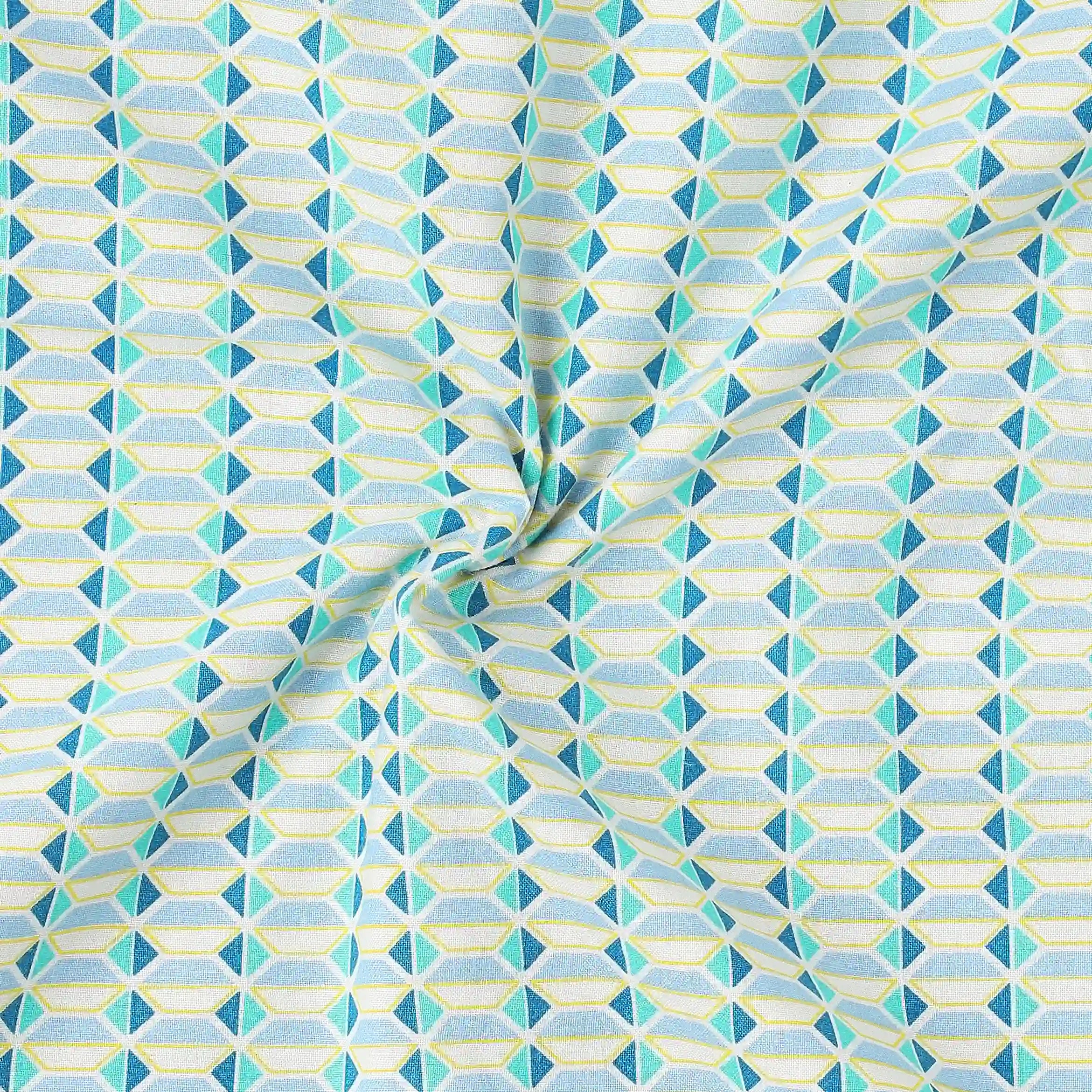 Mishella Printed Kaleido Teal Dohar Kaleido Teal / Single