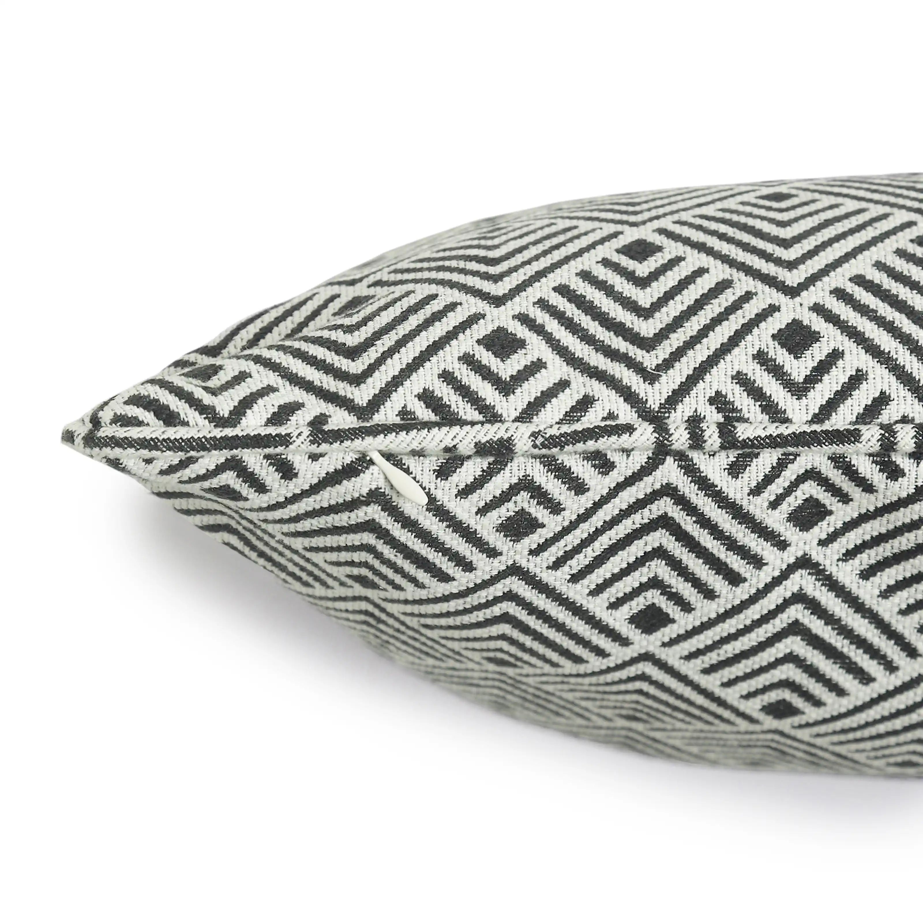 Espricia Woven Cushion Cover | Monochrome Threads Black / Cushion Cover (51cm x 51cm)