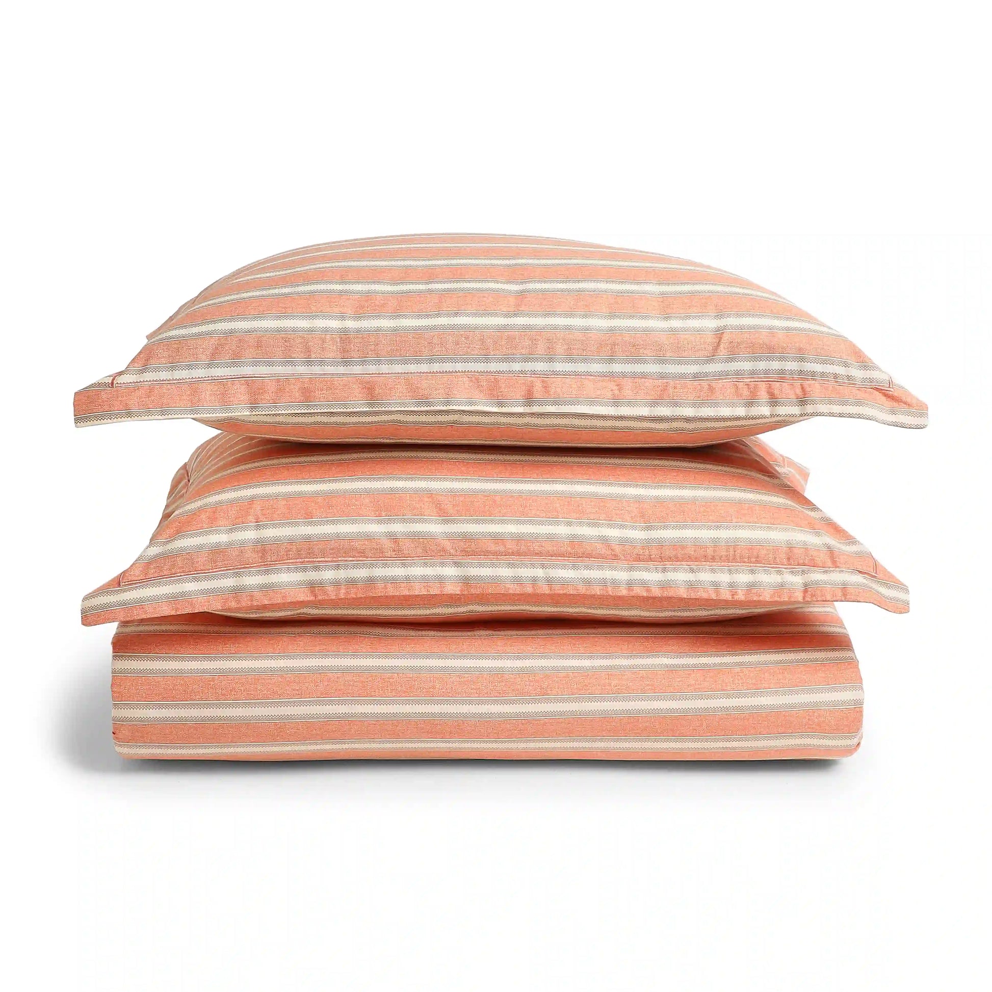 Threadscapes Printed Fitted Sheet Set-Peach Peach / King