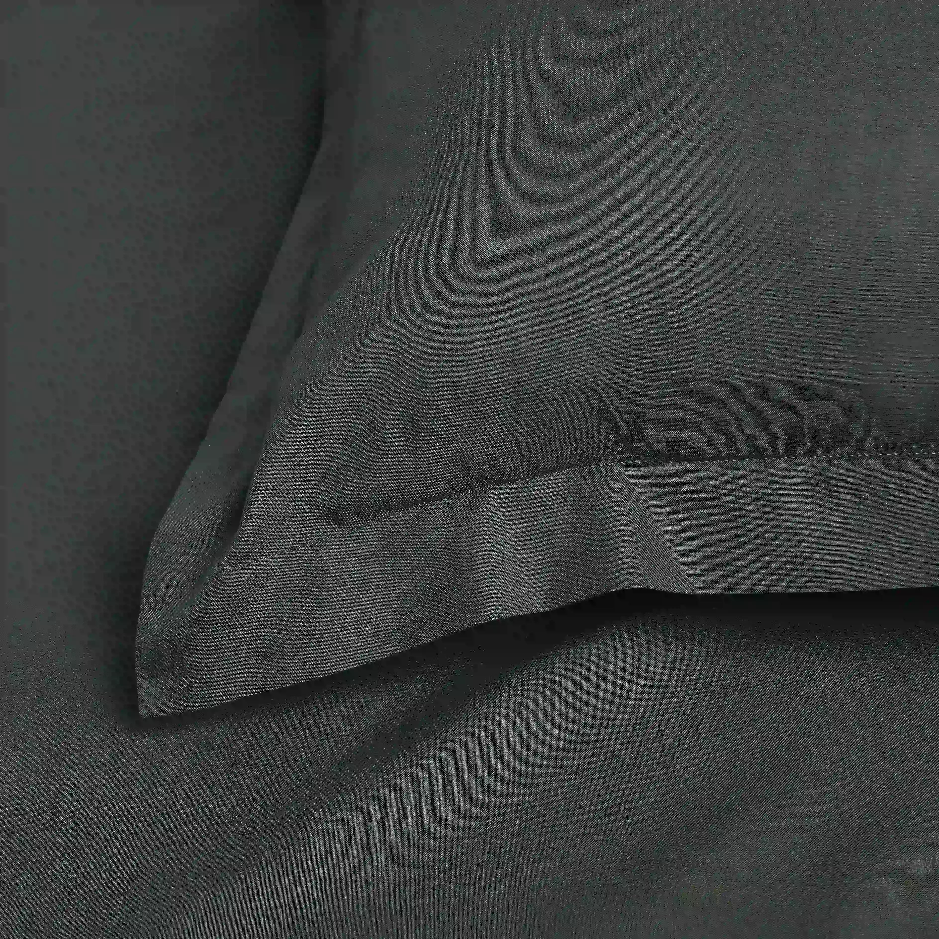 Paleto | Everyday Hues Solid Dyed Cotton Bedsheet Set-Dark Grey Dark Grey / Single