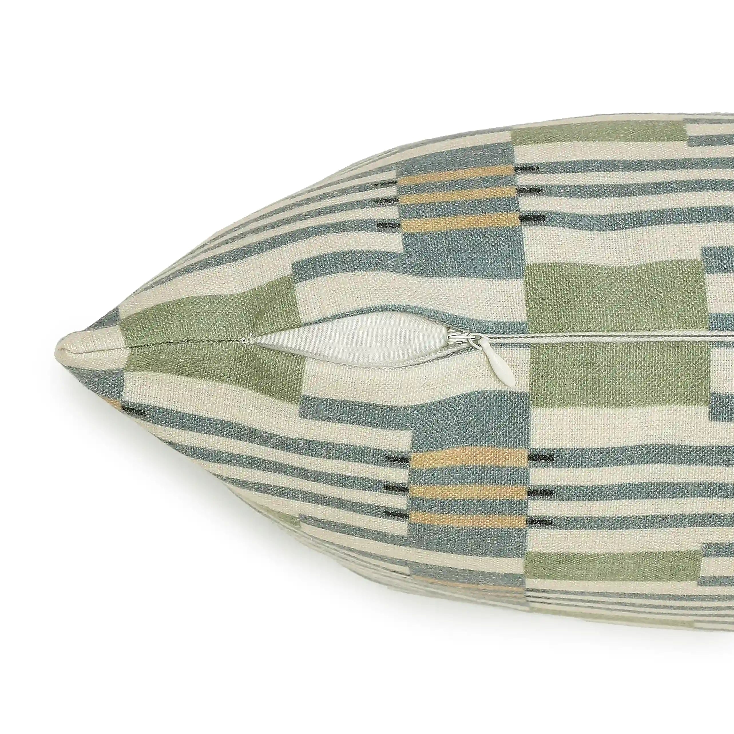 Vissencia Printed Cushion Cover | Crafted Patterns Woodland Olive / Cushion Cover (41cm x 41cm)