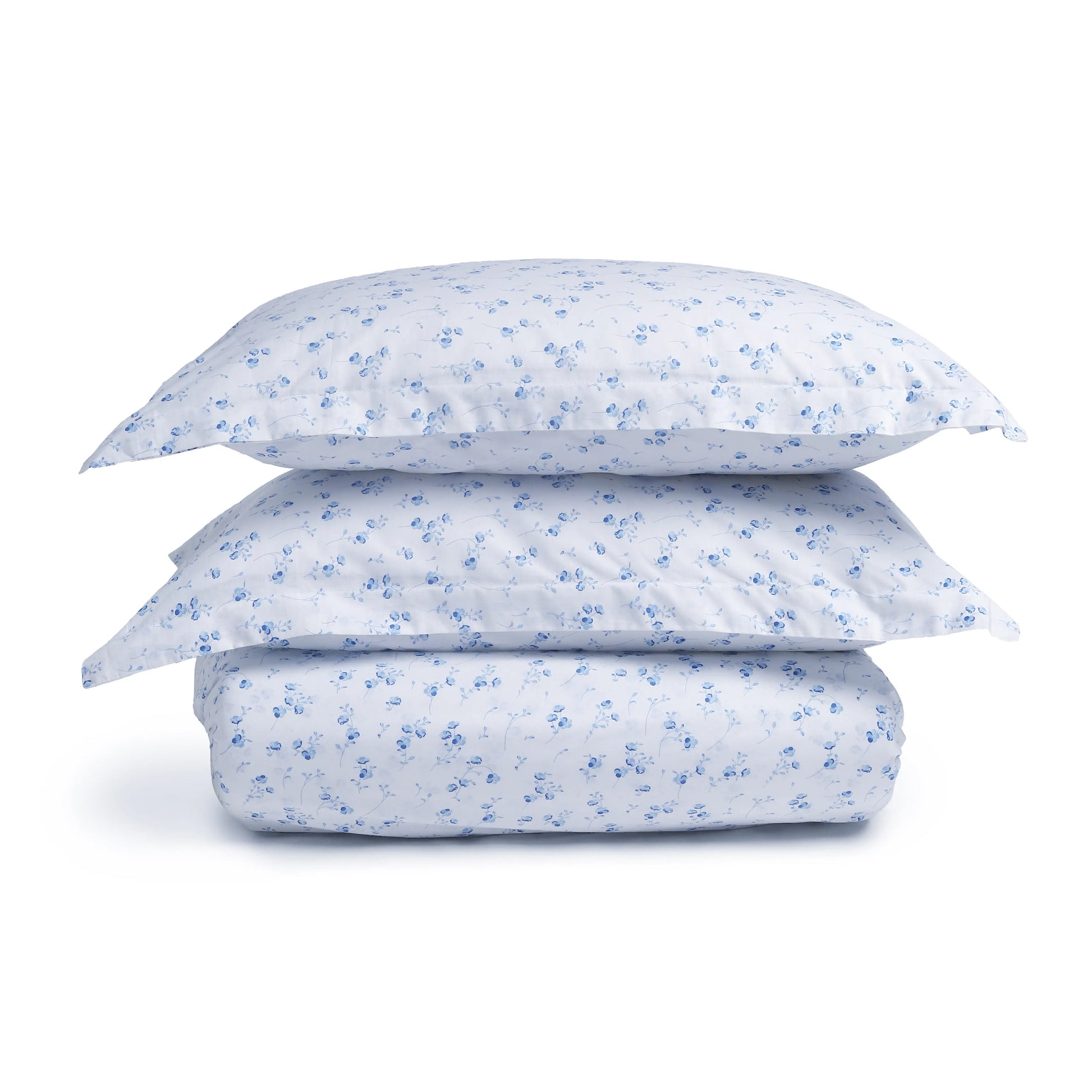 Bloomshire Classic | Everyday Charm Printed Cotton Fitted Sheet Set-Ocean Blue Ocean Blue / Queen