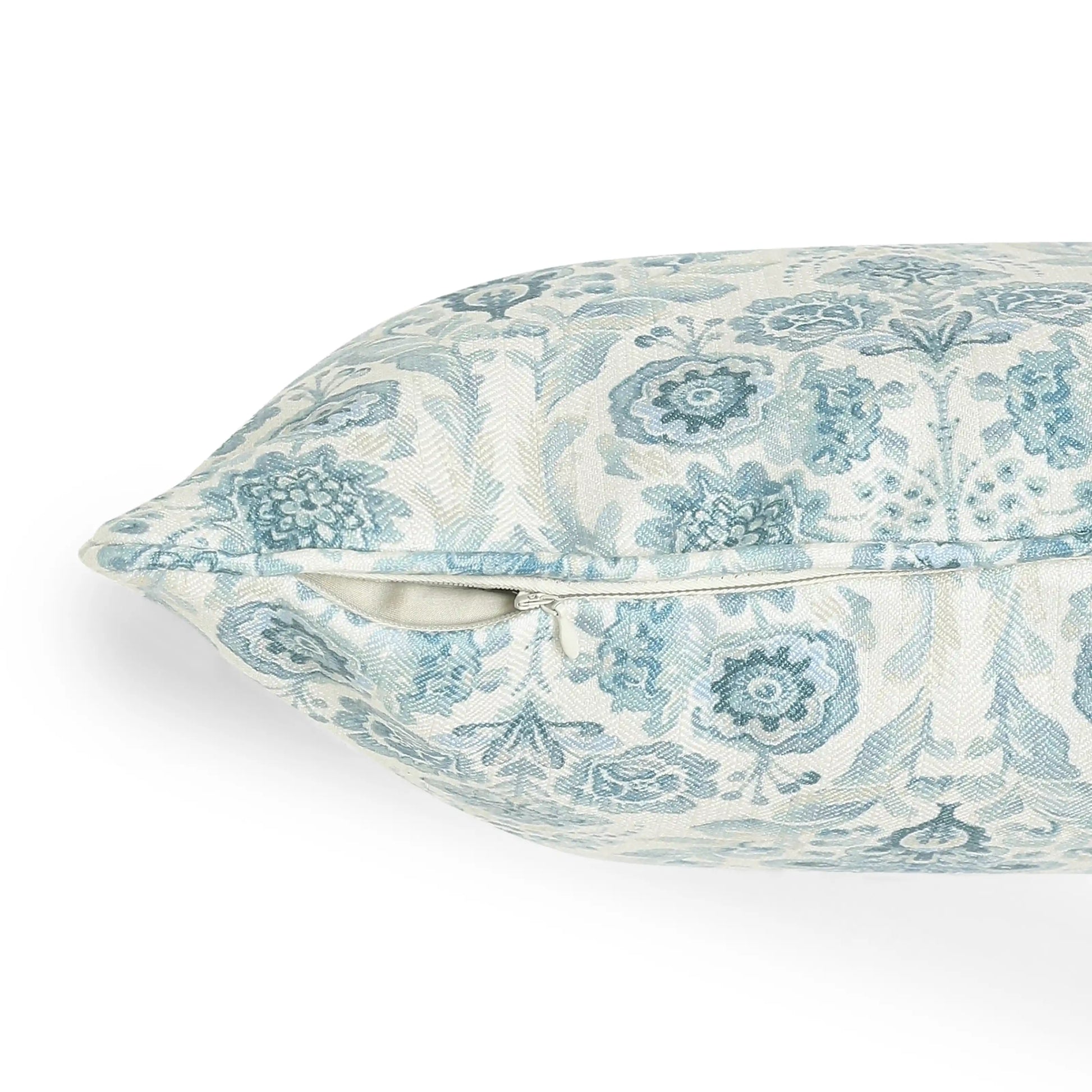 Espricia Printed Cushion Cover | Jaipuri Tales Minty Wave / Cushion Cover (41cm x 41cm)