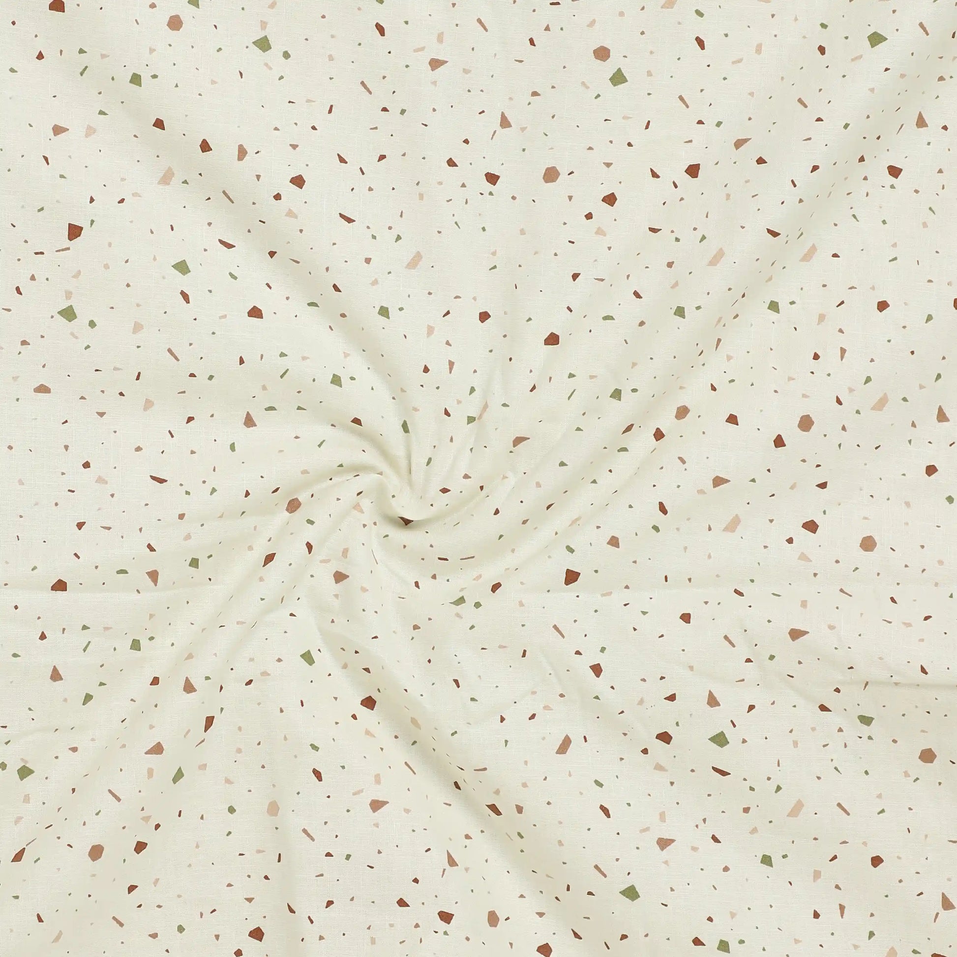 Mishella Printed Cream Dohar Cream / Double