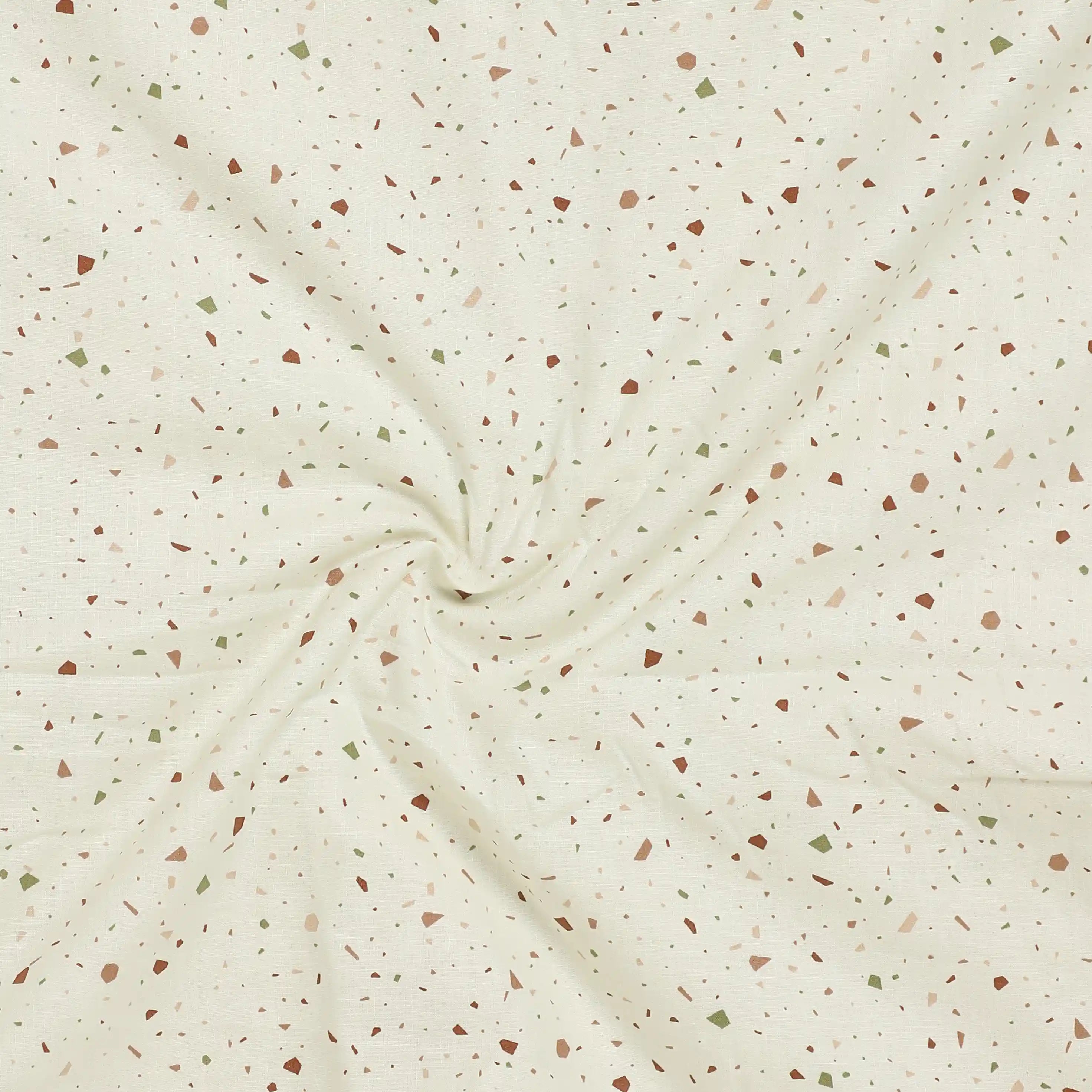 Mishella Printed Cream Dohar Cream / Double