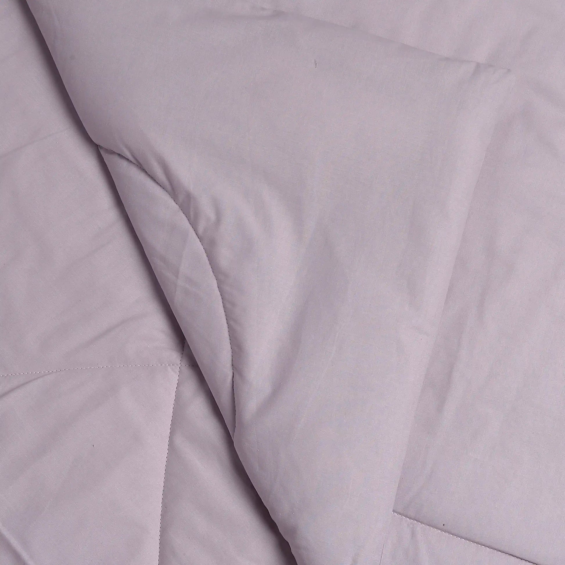 Paleto | Everyday Hues Cotton Solid Dyed 120GSM Comforter-Grey Lavender Grey Lavender / Single
