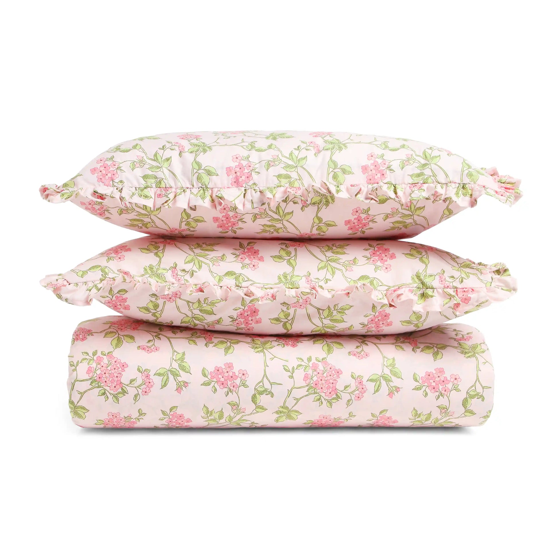 Bloomshire Luxe Printed Fitted Sheet Set-Pink Pink / King
