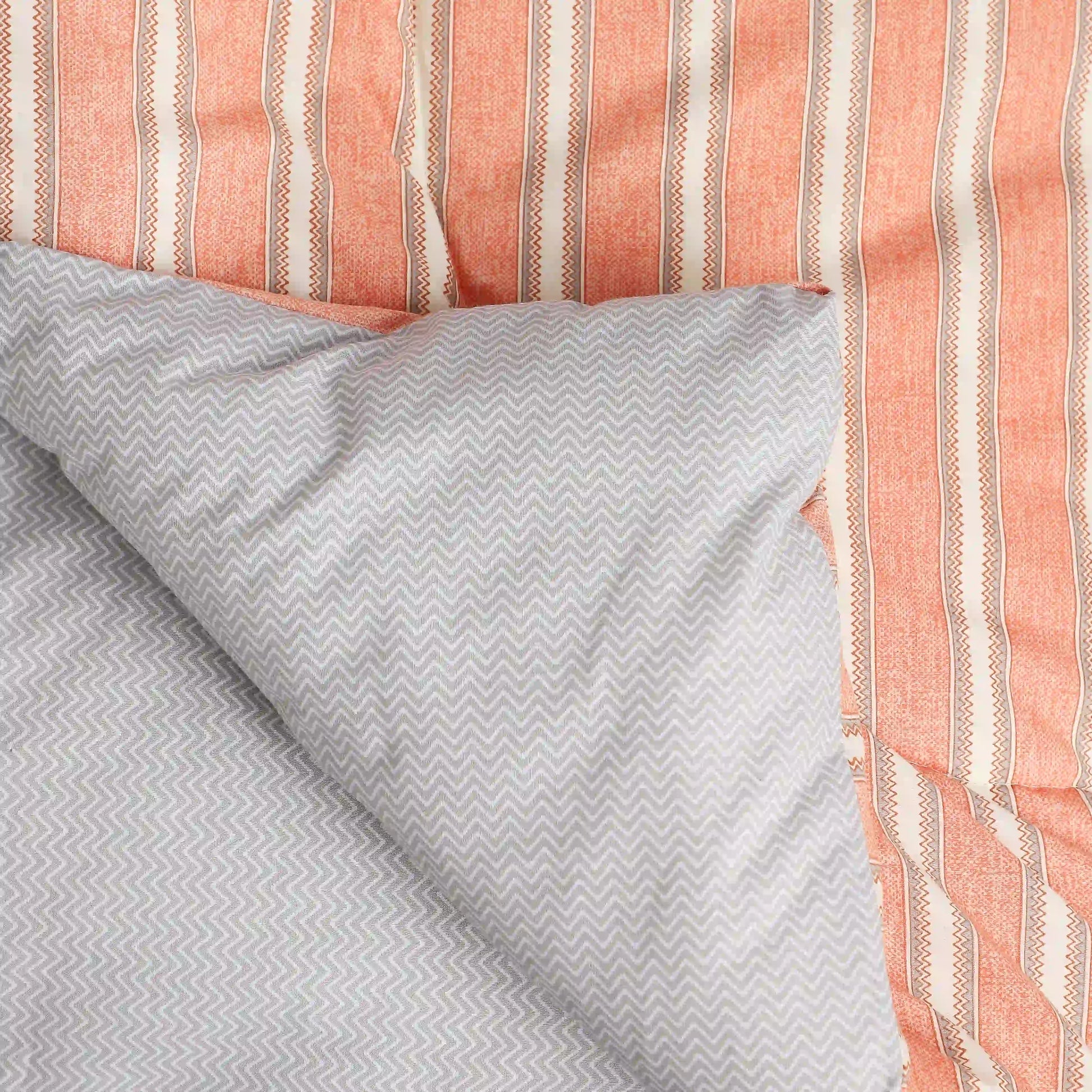 Threadscapes Printed Comforter-120gsm-Peach Peach / Double