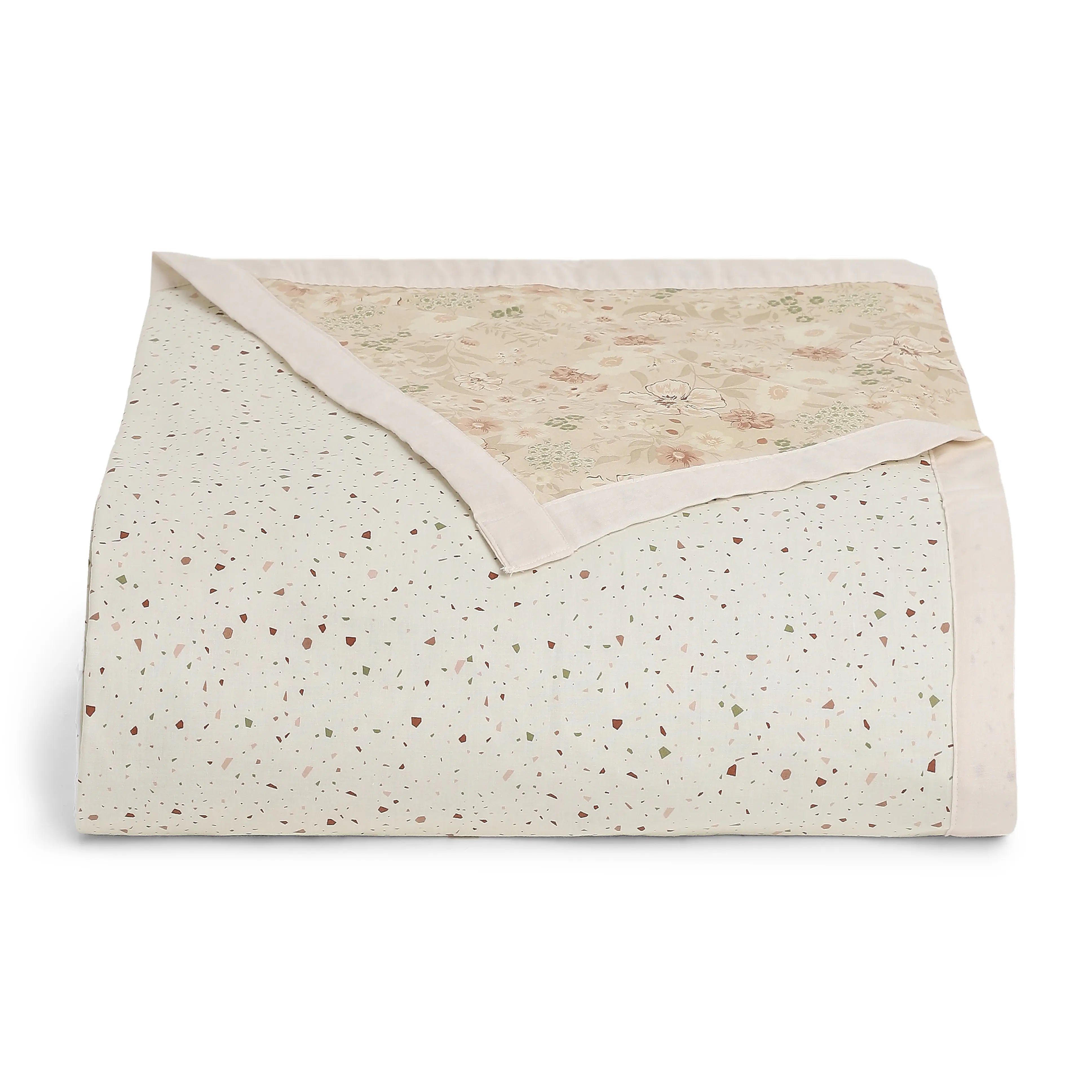 Mishella Printed Beige Bedding Set-1 (Dbl Bedsheet + Dbl Dohar) Beige / Double
