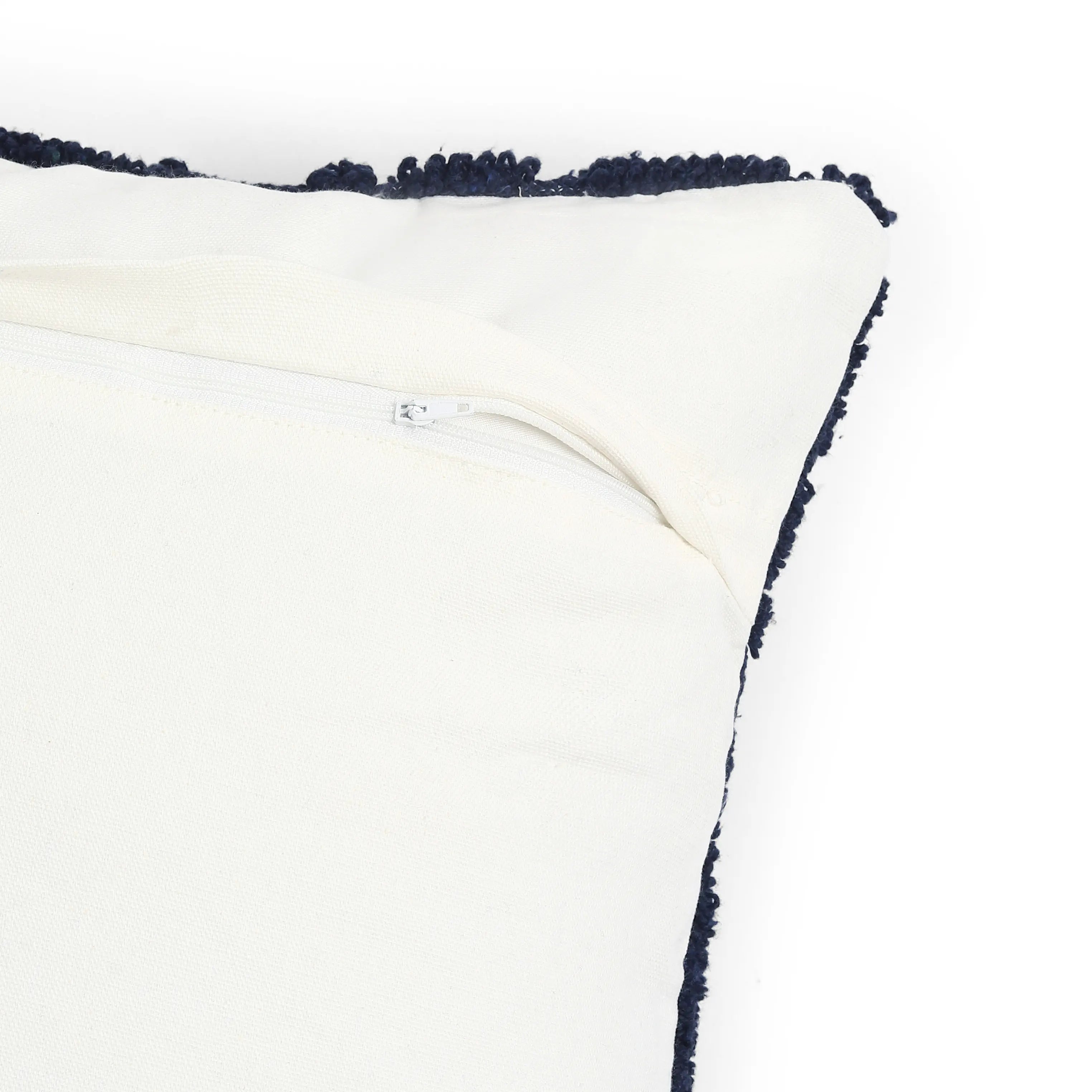Vissencia 100% Cotton Tufted Cushion Cover | Pattern Play Dusty Blue / Cushion Cover (41cm x 41cm)