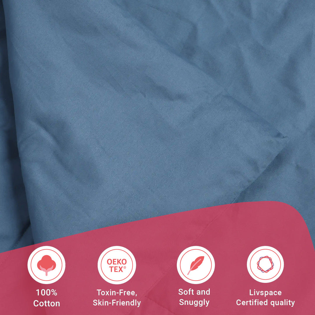 Paleto | Everyday Hues Cotton Solid Dyed 240GSM Comforter for Extra Warmth-Mineral