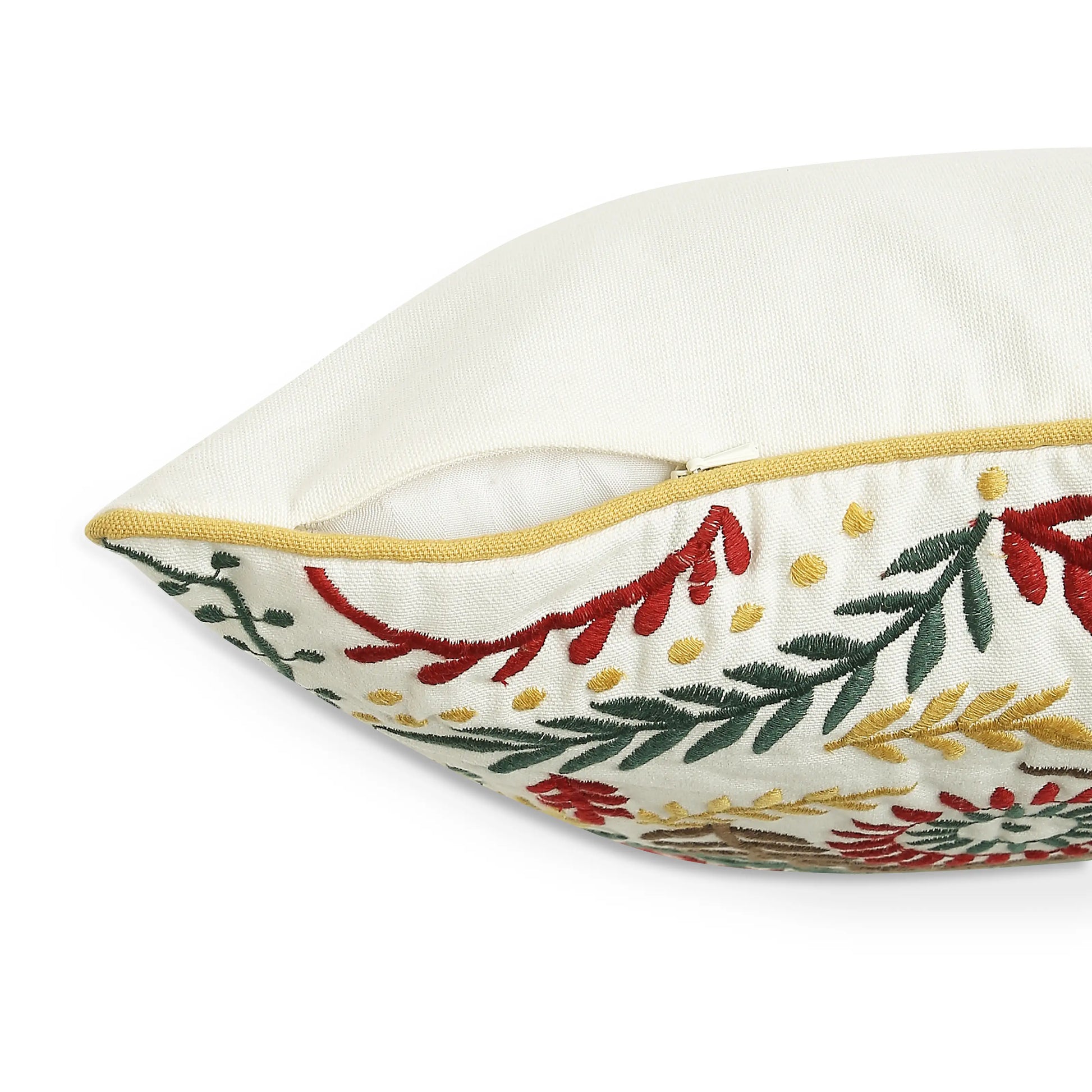 Espricia Embroidered Cushion Cover | Floral Mirage Sepia / Cushion Cover (41cm x 41cm)