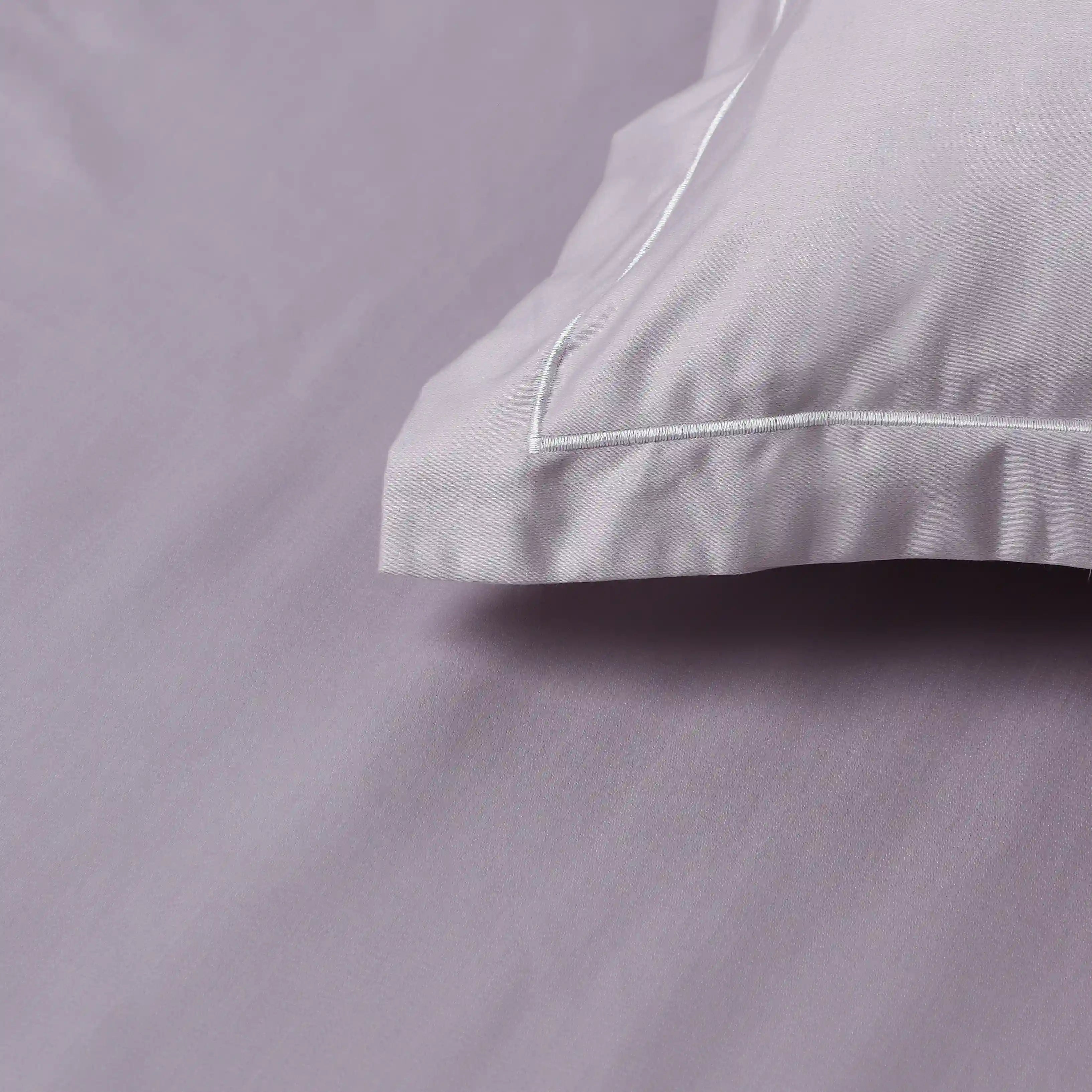 Pelushe 100% Cotton Super King Bedsheet Set Grey Lavender / Super King