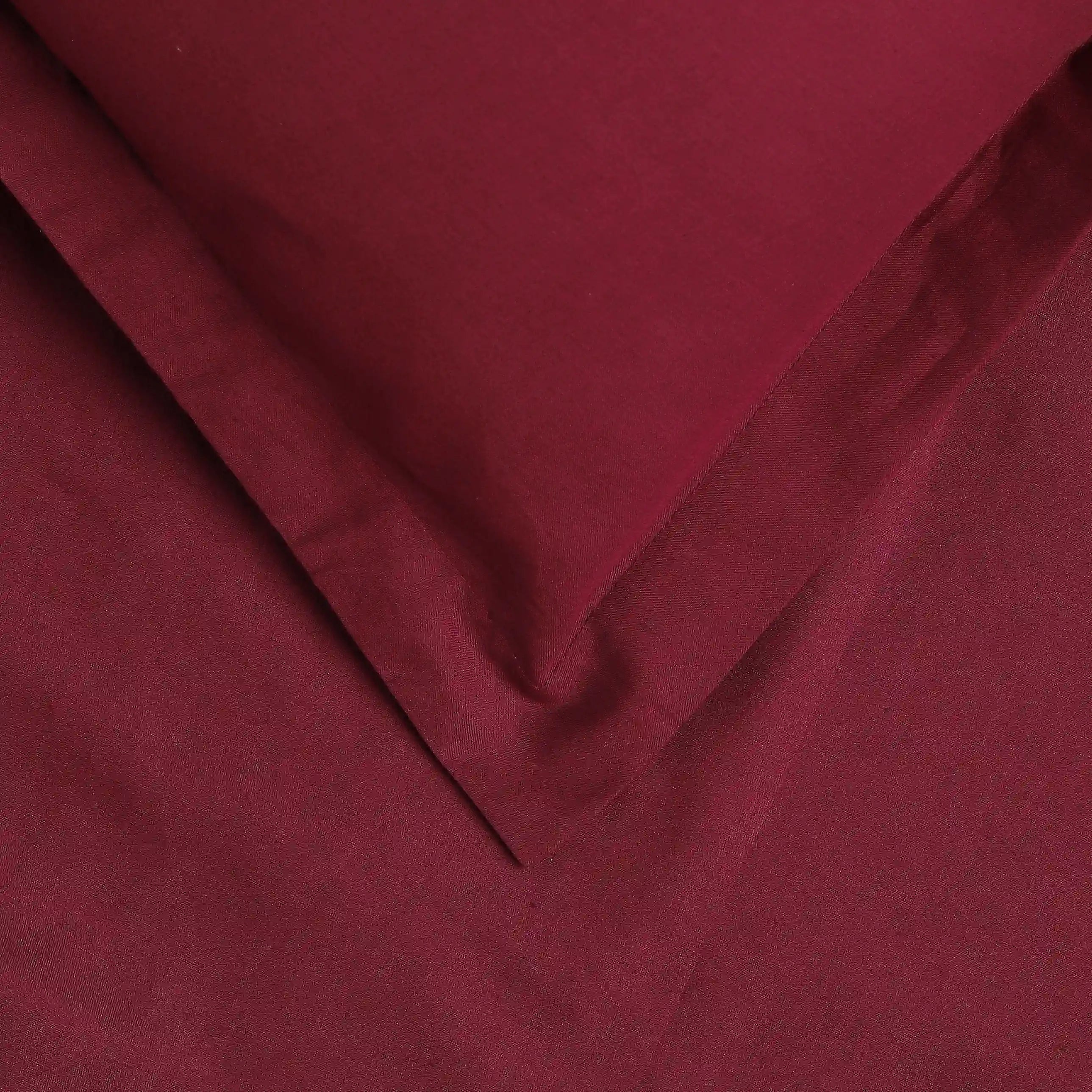 Paleto | Everyday Hues Solid Dyed Cotton Bedsheet Set-Windsor Wine Windsor Wine / Super King