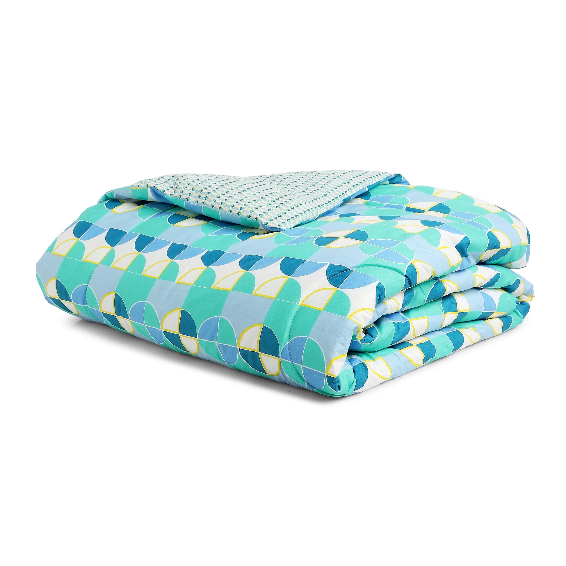 Mishella Printed Orbit Teal Bedding Set-3 (Dbl Bedsheet + Dbl Comforter) Orbit Teal / Double