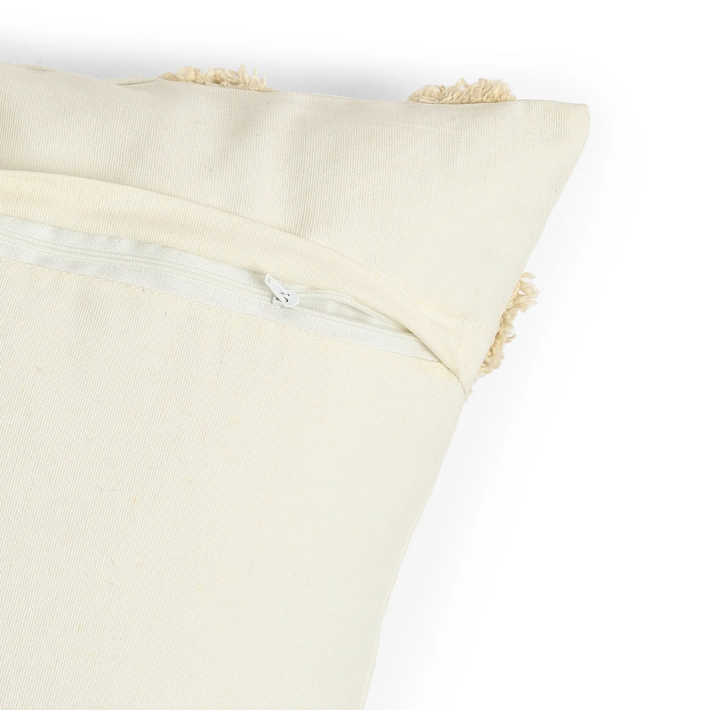 Vissencia 100% Cotton Tufted Cushion Cover | Pattern Play Beige / Cushion Cover (51cm x 51cm)