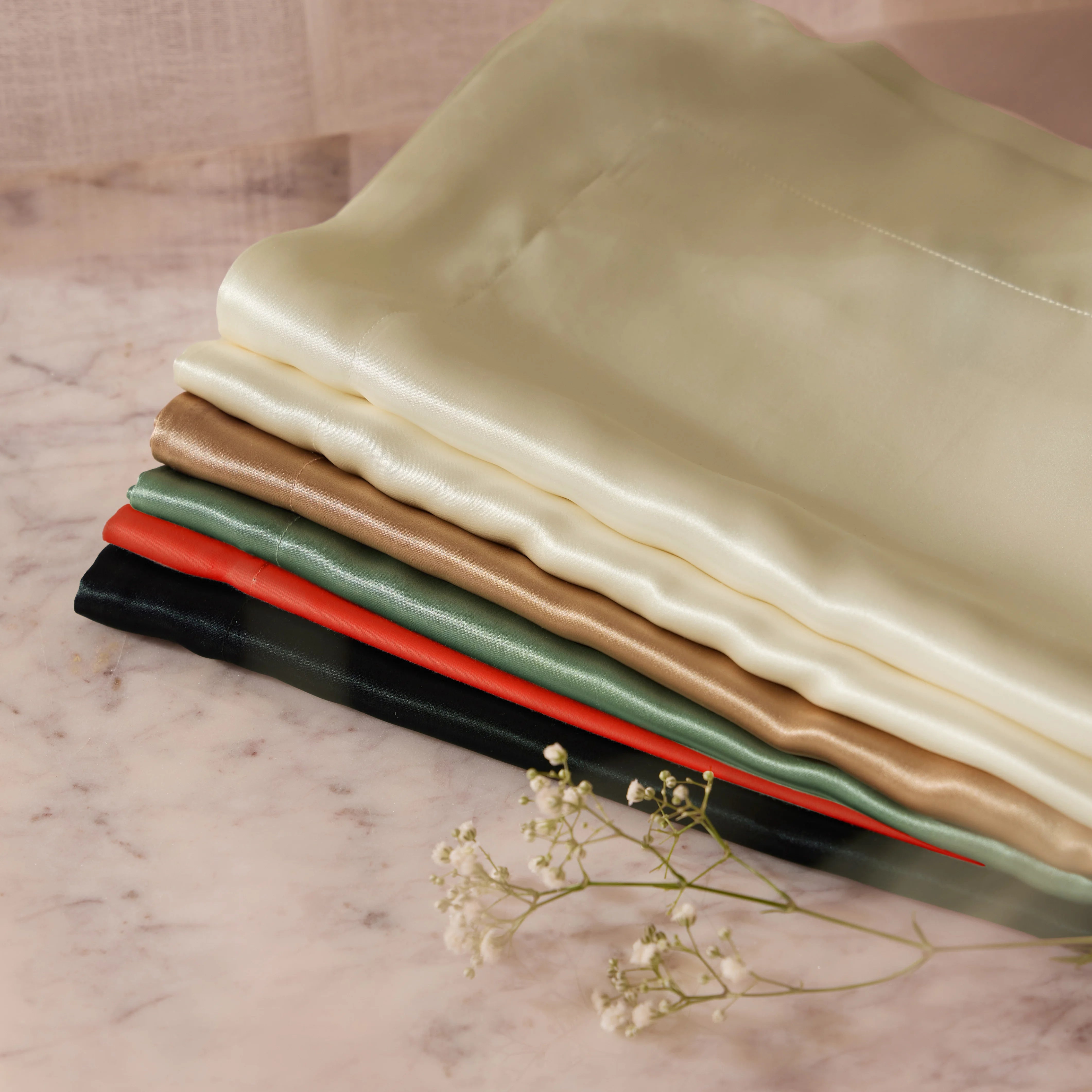 Lisseto 100% Mulberry Silk Pillow Cover Jet Black