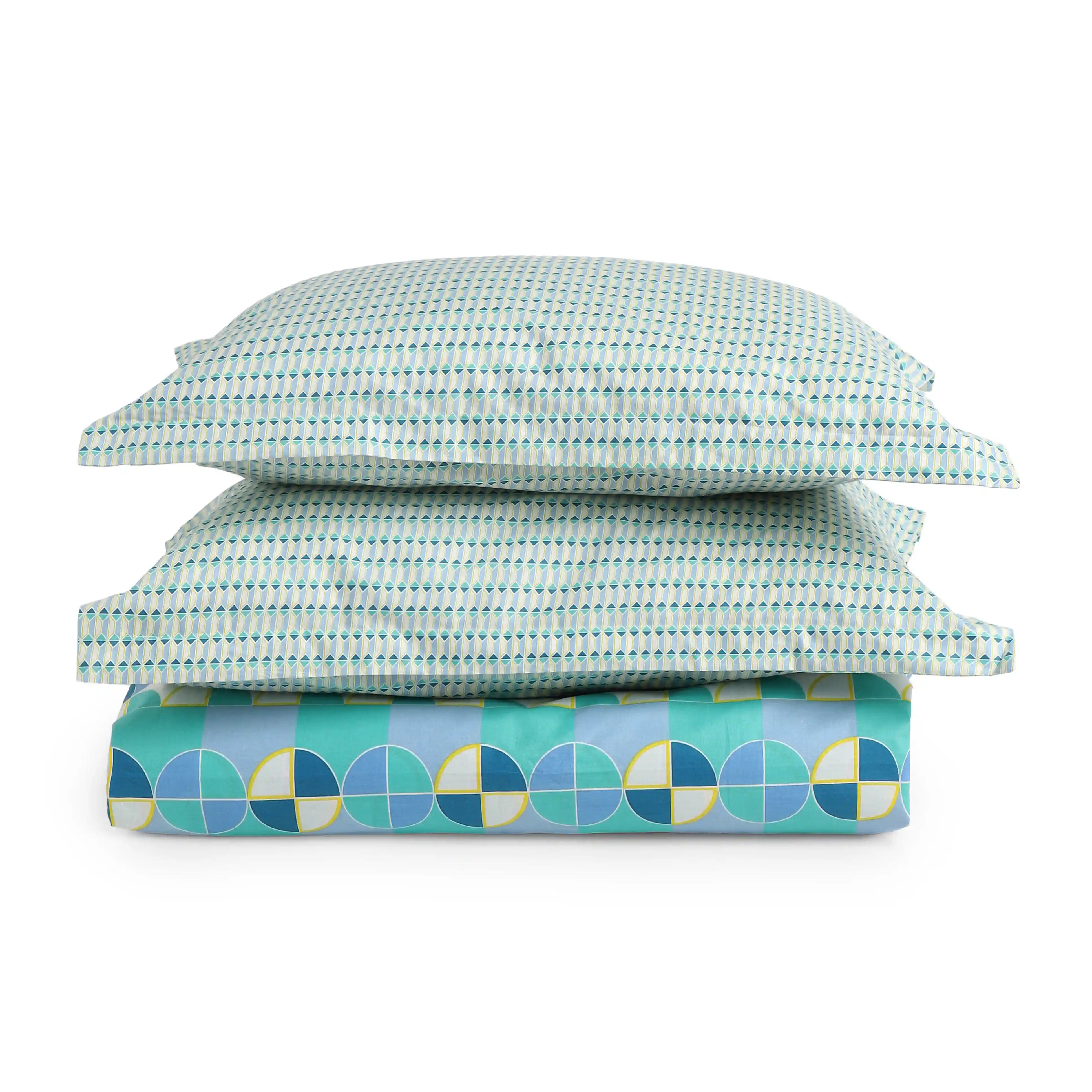 Mishella Printed Orbit Teal Fitted Sheet Set Orbit Teal / Queen