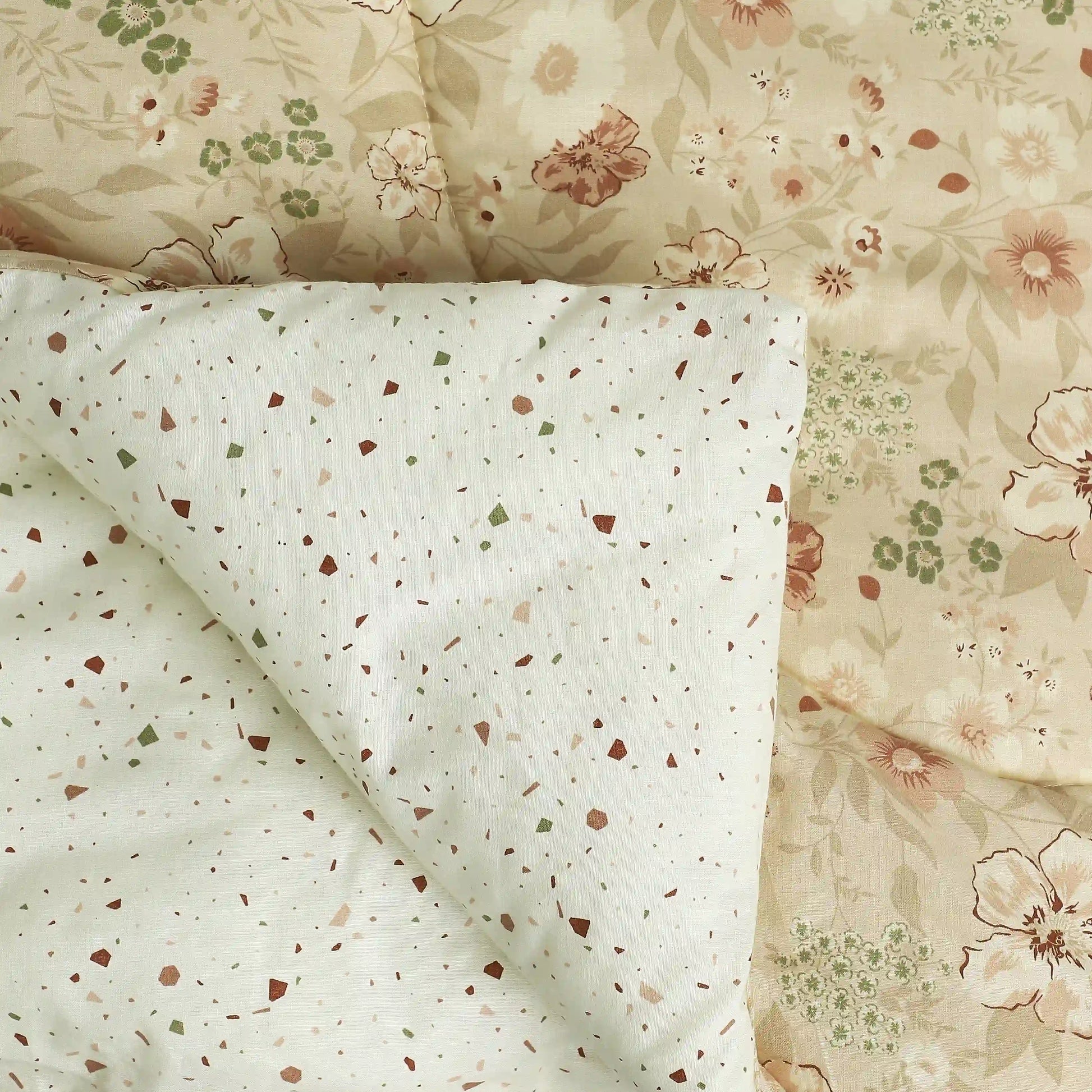 Mishella Printed Beige Comforter-120gsm Beige / Single