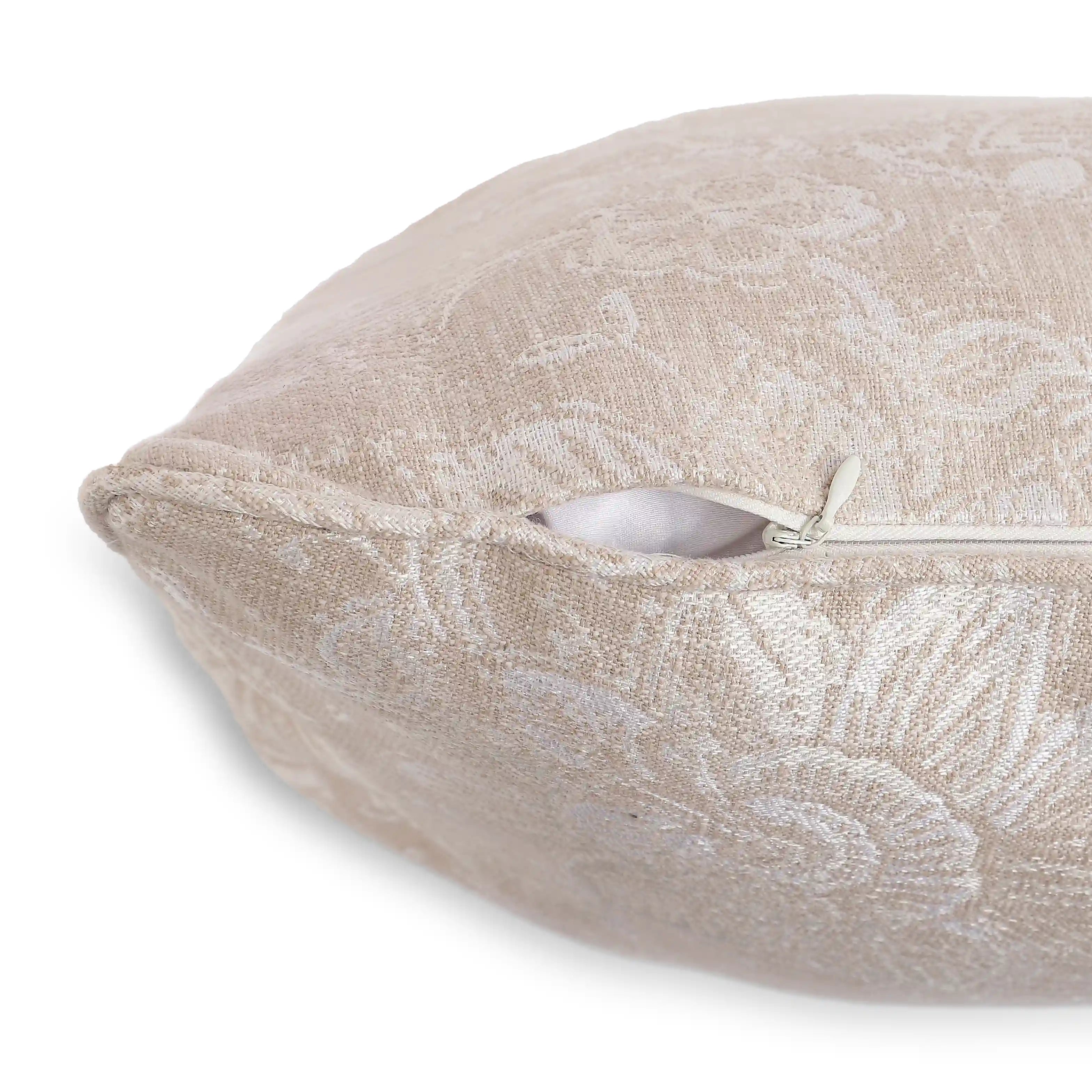 Vissencia Printed Cushion Cover | Blooming Chintz Desert Pearl / Cushion Cover (51cm x 51cm)