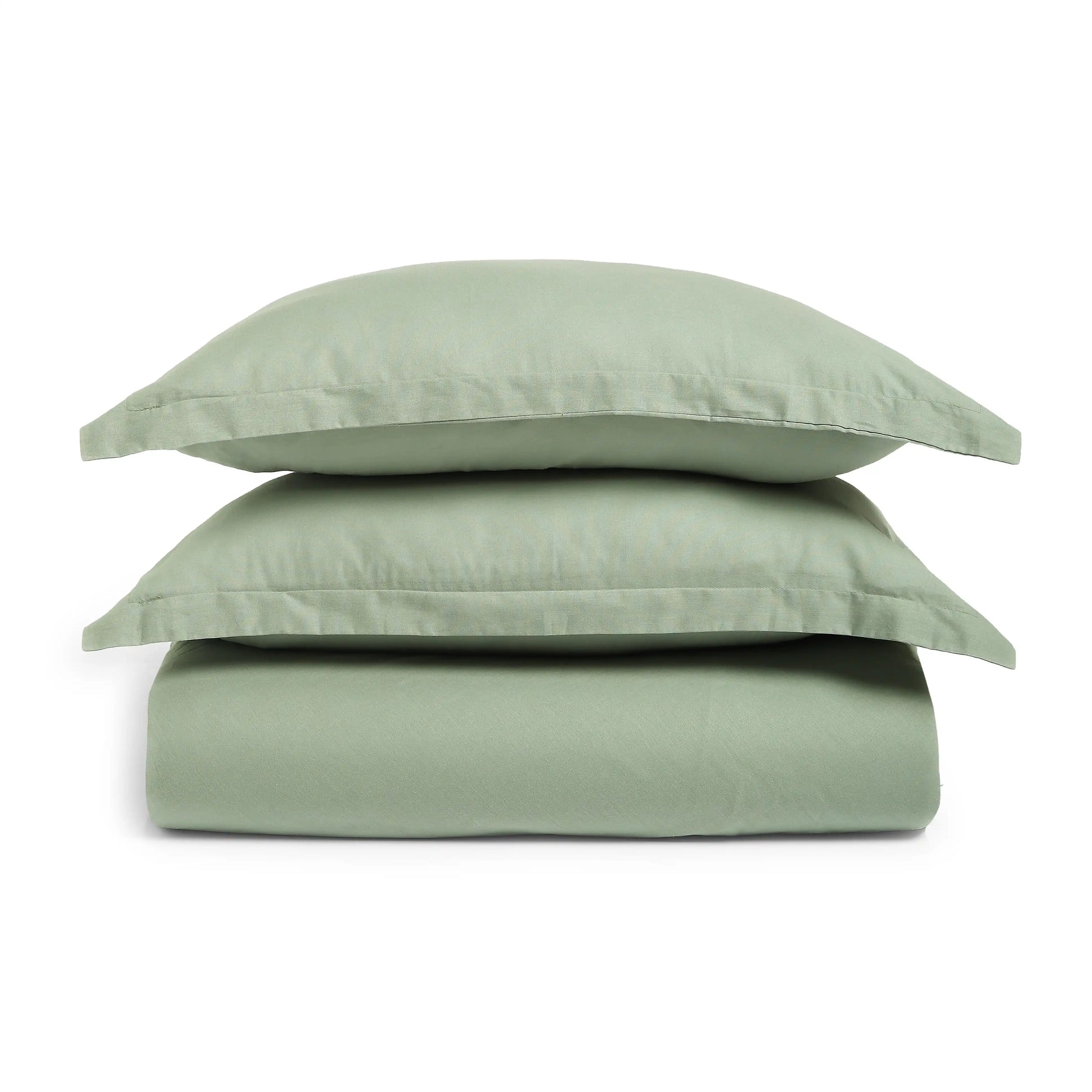 Paleto | Everyday Hues Solid Dyed Cotton Fitted Sheet Set-Green Sage Green Sage / Queen