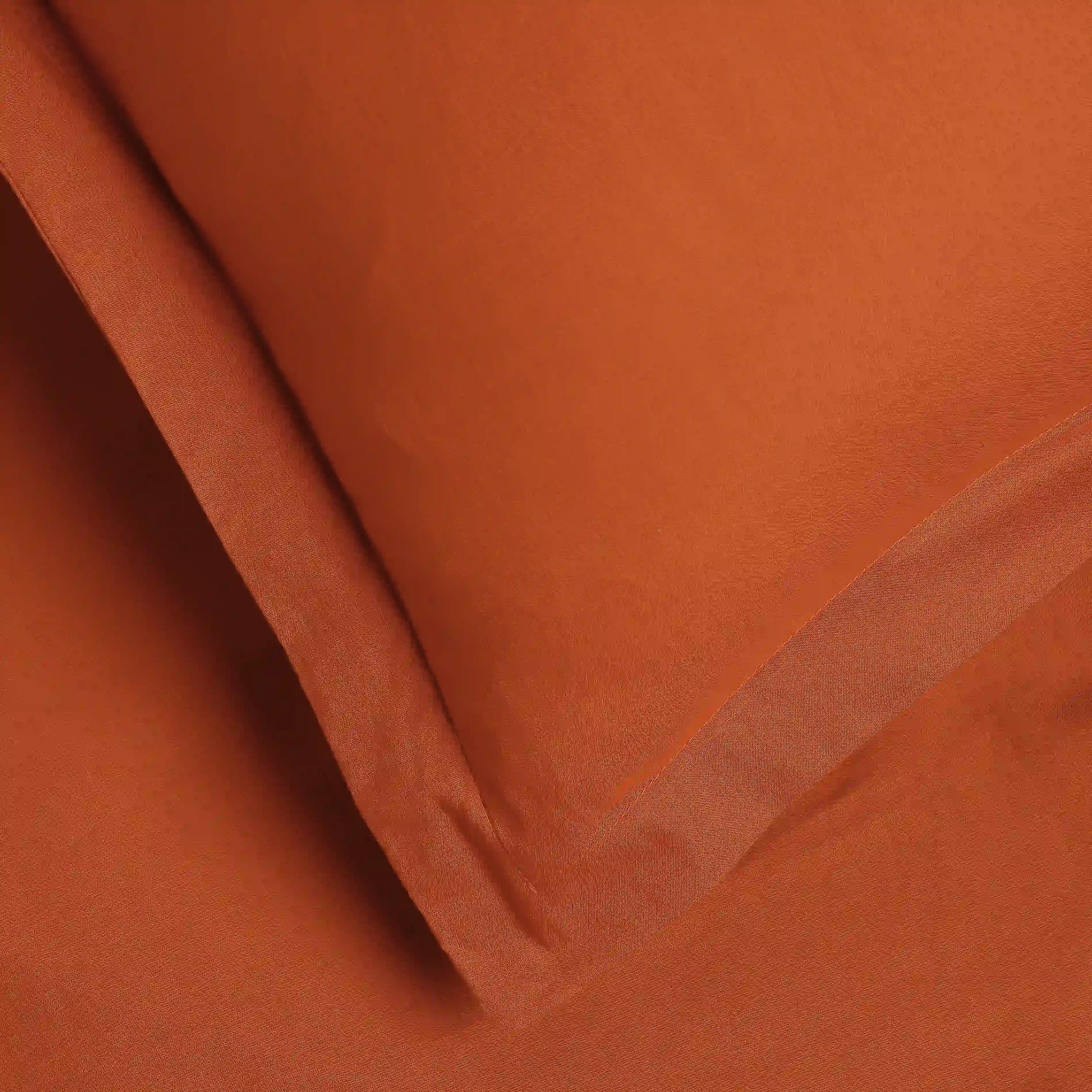 Paleto | Everyday Hues Solid Dyed Cotton Bedsheet Set-Rust Rust / Super King