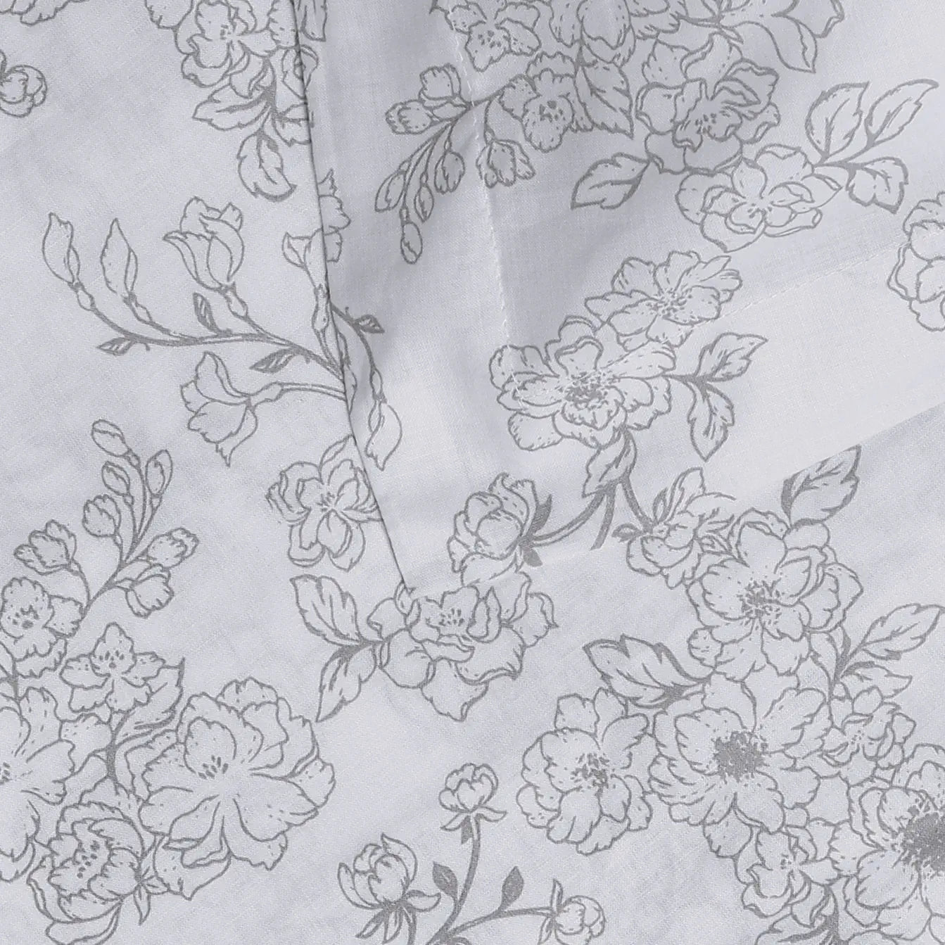 Bloomshire Classic | Everyday Charm Printed Cotton Bedsheet Set-Grey Grey / Super King