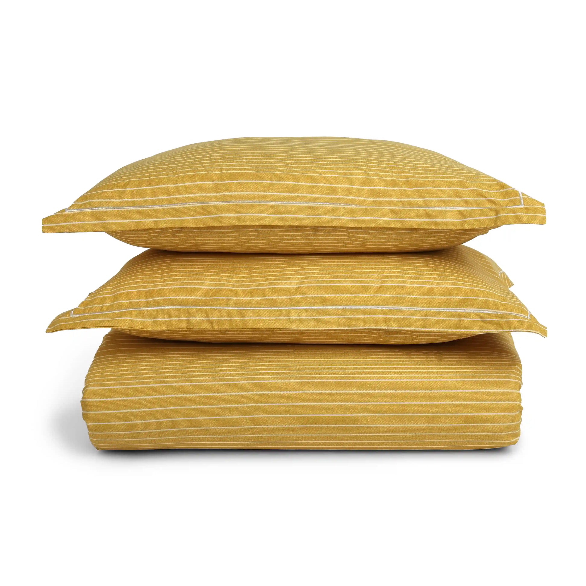 Threadscapes Printed Fitted Sheet Set-Mustard Mustard / King