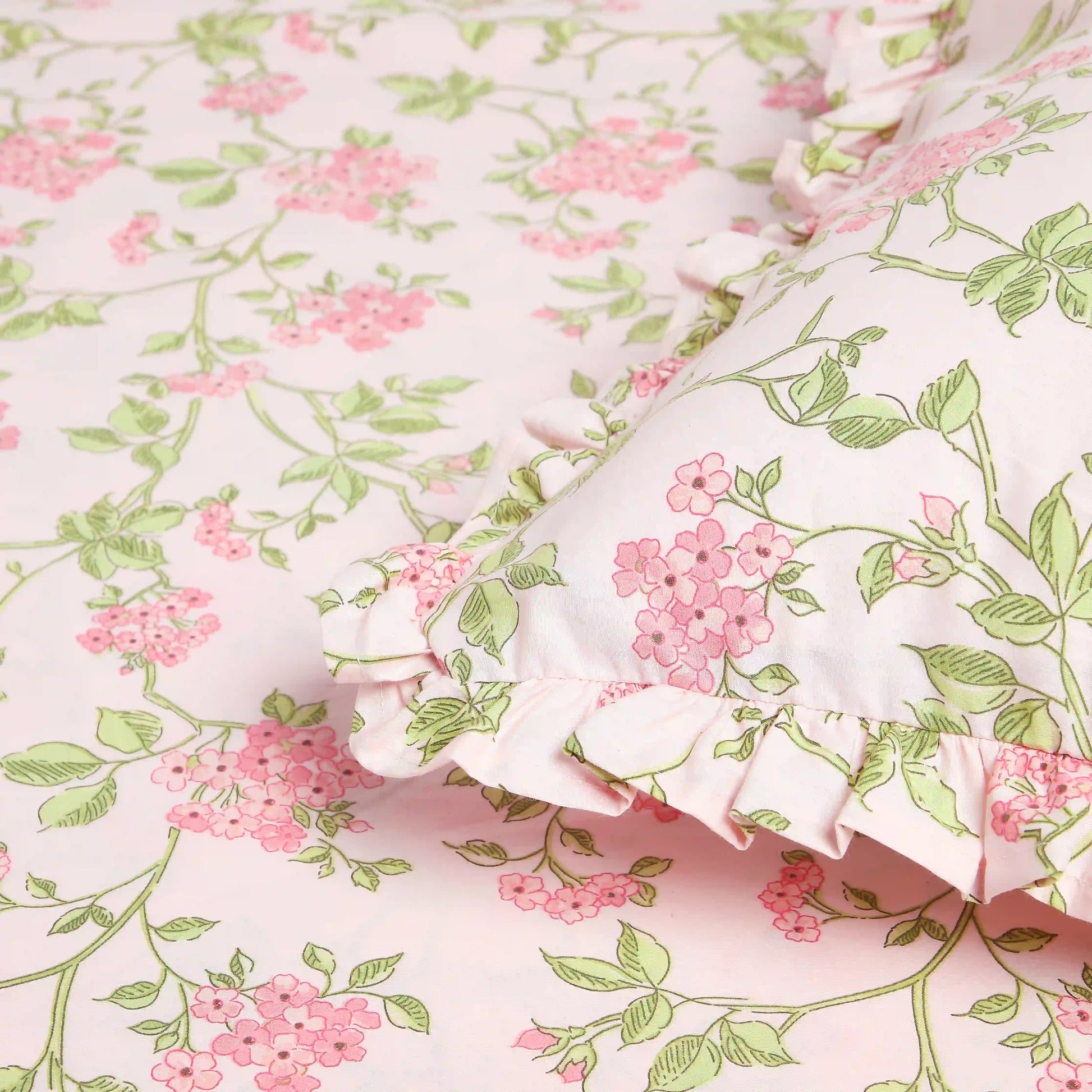 Bloomshire Luxe 100% Cotton Bedsheet Set Pink / Double