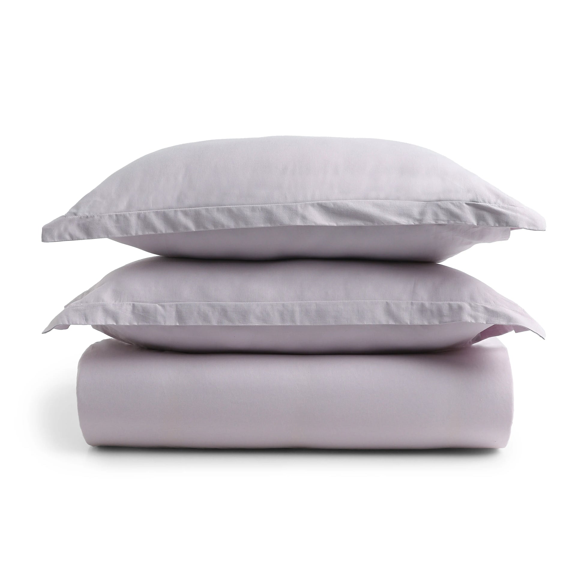 Paleto | Everyday Hues Solid Dyed Cotton Fitted Sheet Set-Grey Lavender Grey Lavender / King