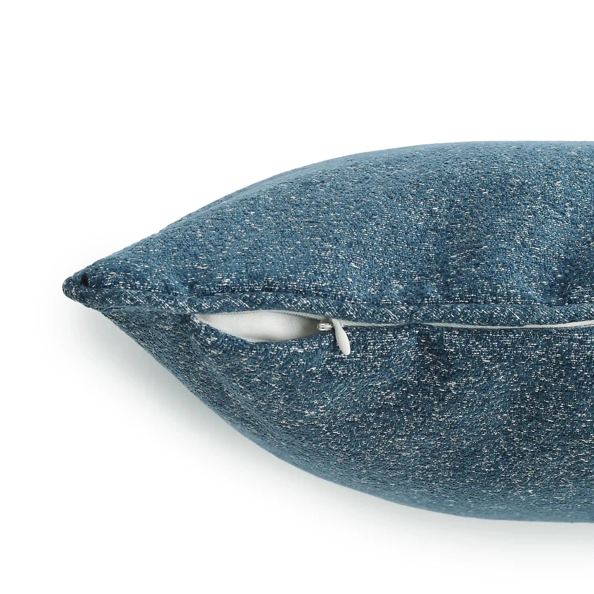 Vissencia Solid Cushion Cover | Textured Crush Ocean Depth / Cushion Cover (41cm x 41cm)
