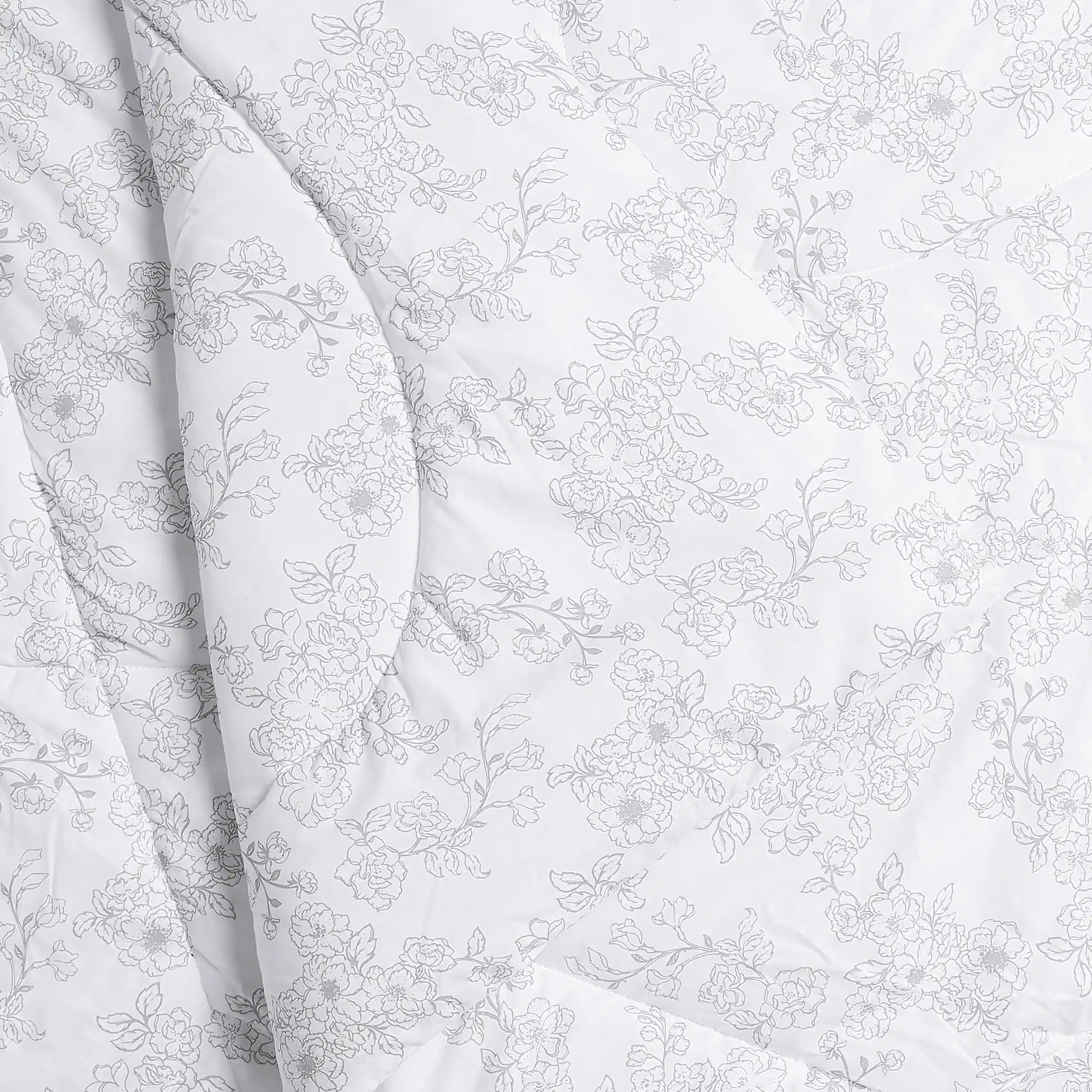 Bloomshire Classic | Everyday Charm Printed 240GSM Reversible Comforter for Extra Warmth-Grey Grey / Double