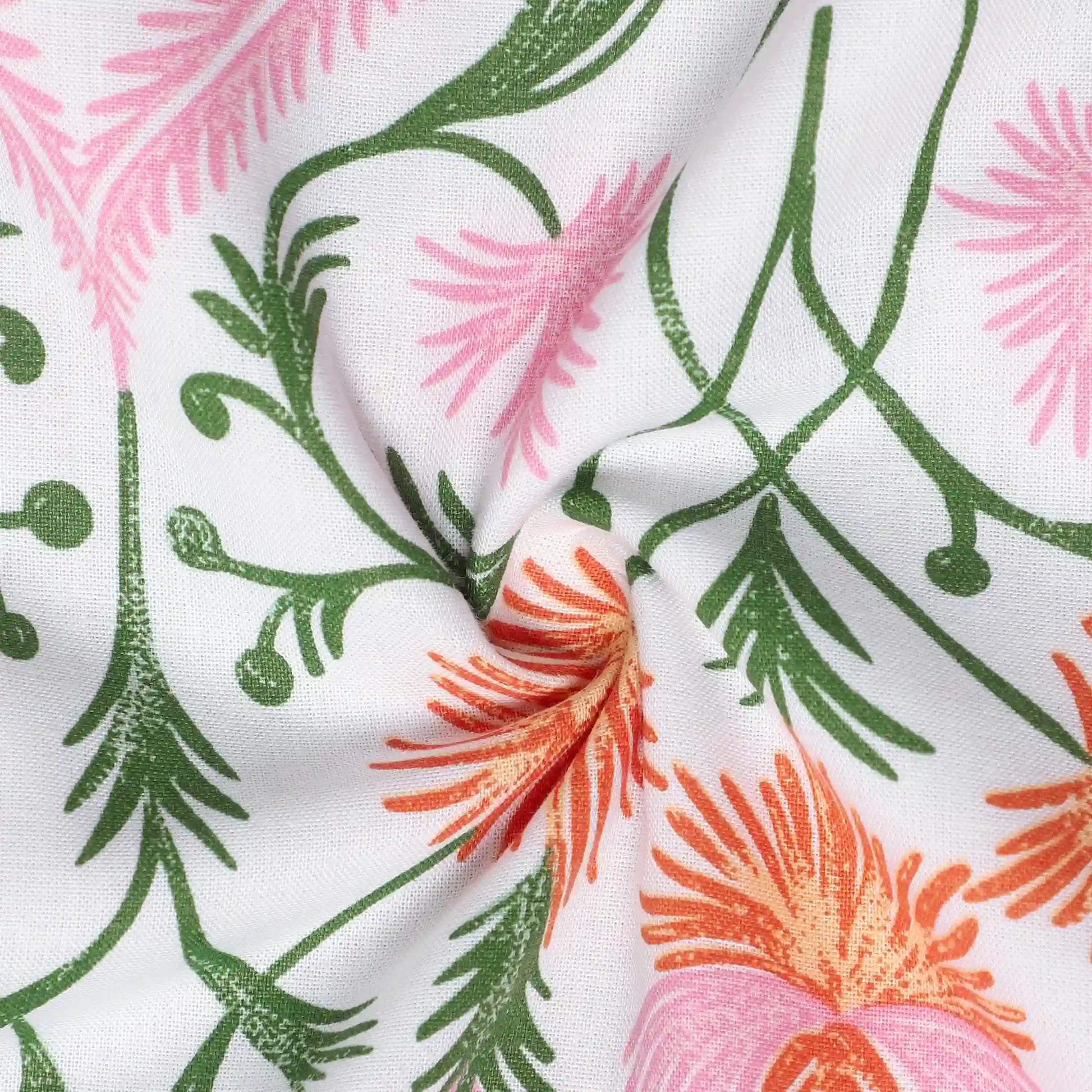 Bloomshire Classic | Everyday Charm Printed Reversible Dohar with Super Soft Flannel Layering-Salmon Salmon / Double