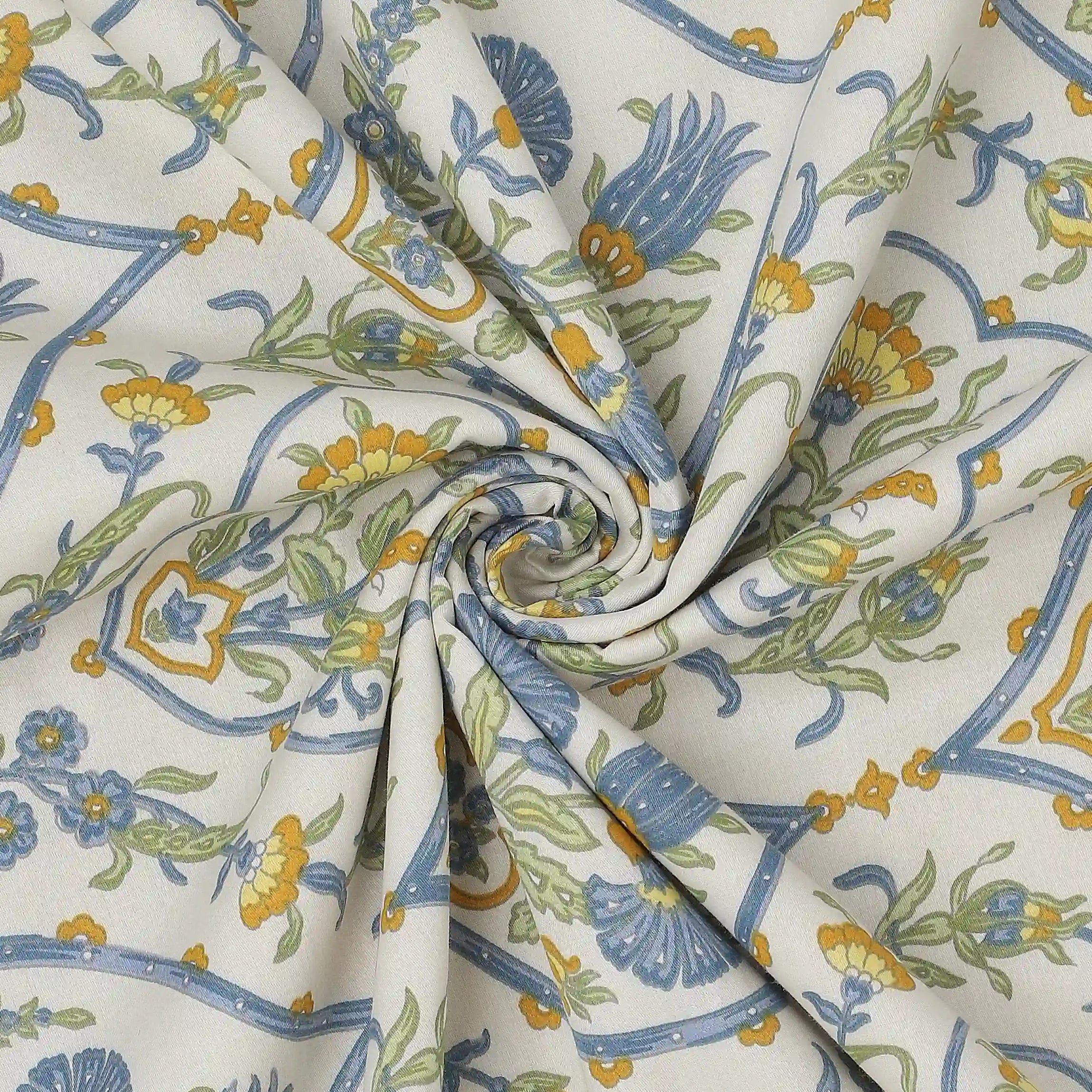 Fergana 100% Cotton Dohar Yellow Bloom / Single