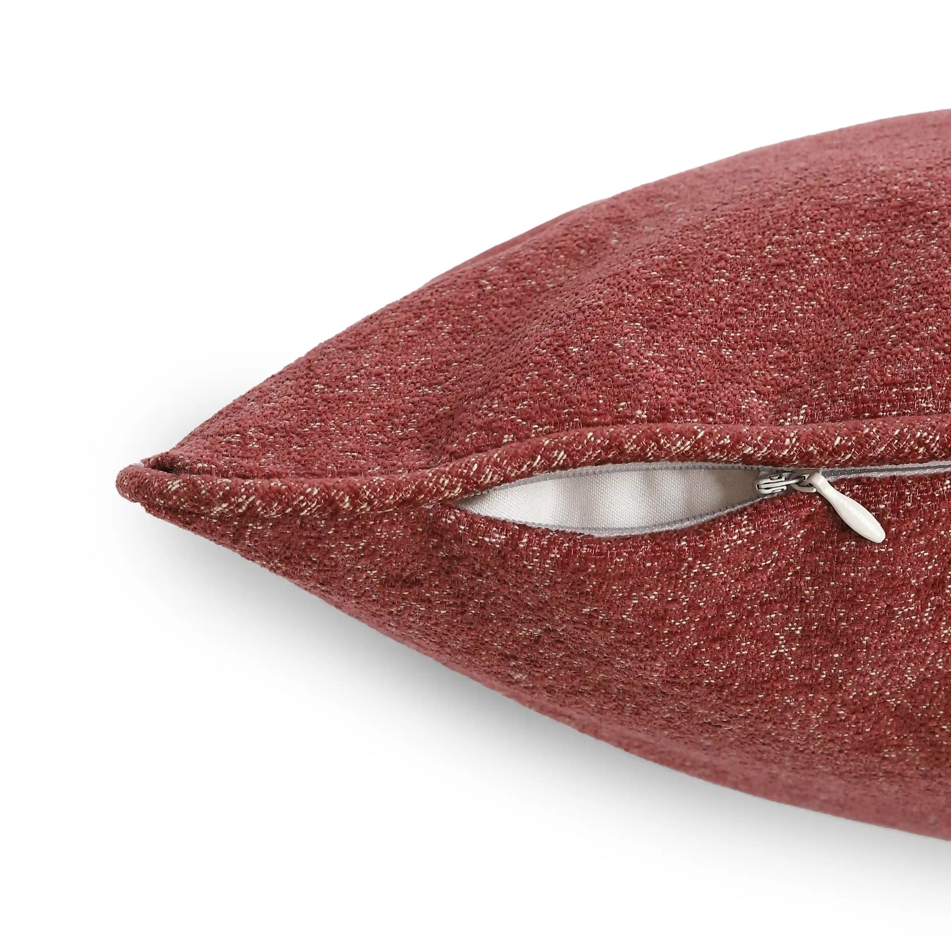 Vissencia Solid Cushion Cover | Textured Crush Plum Wine / Cushion Cover (51cm x 51cm)