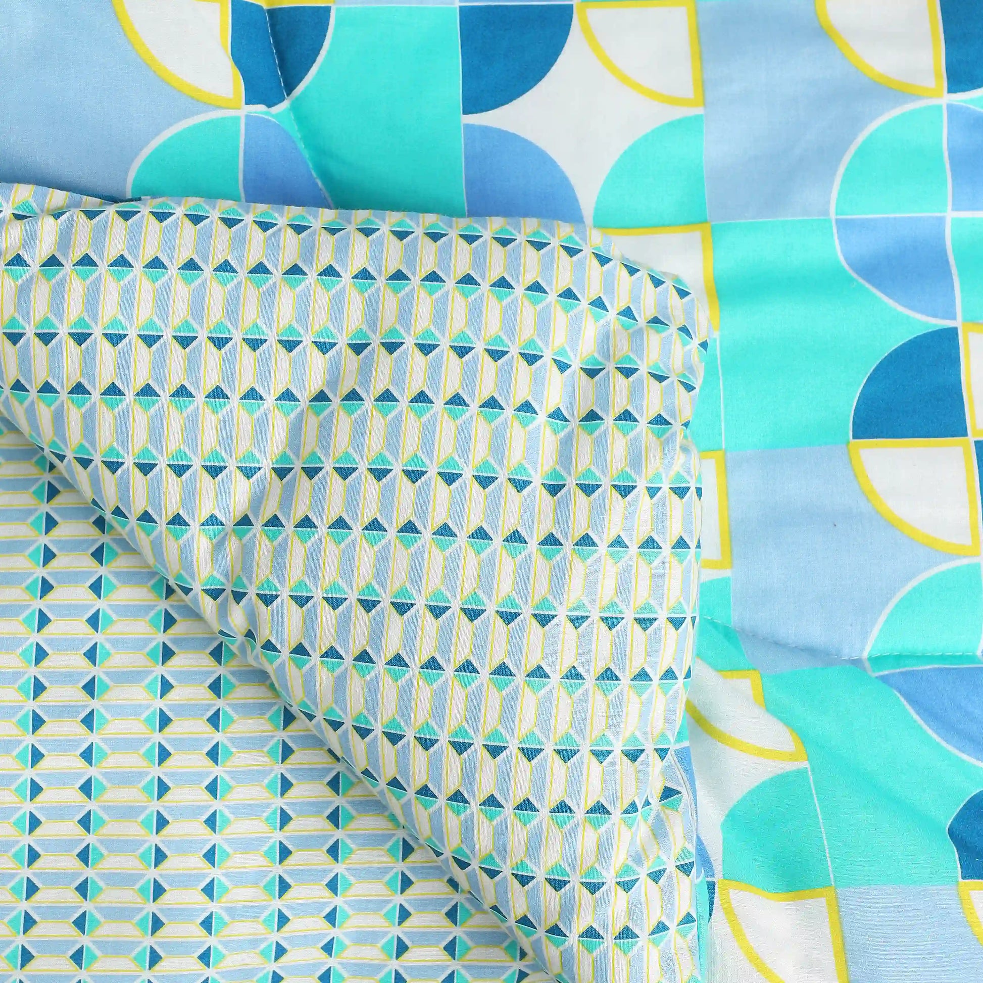 Mishella Printed Orbit Teal Comforter-120gsm Orbit Teal / Single