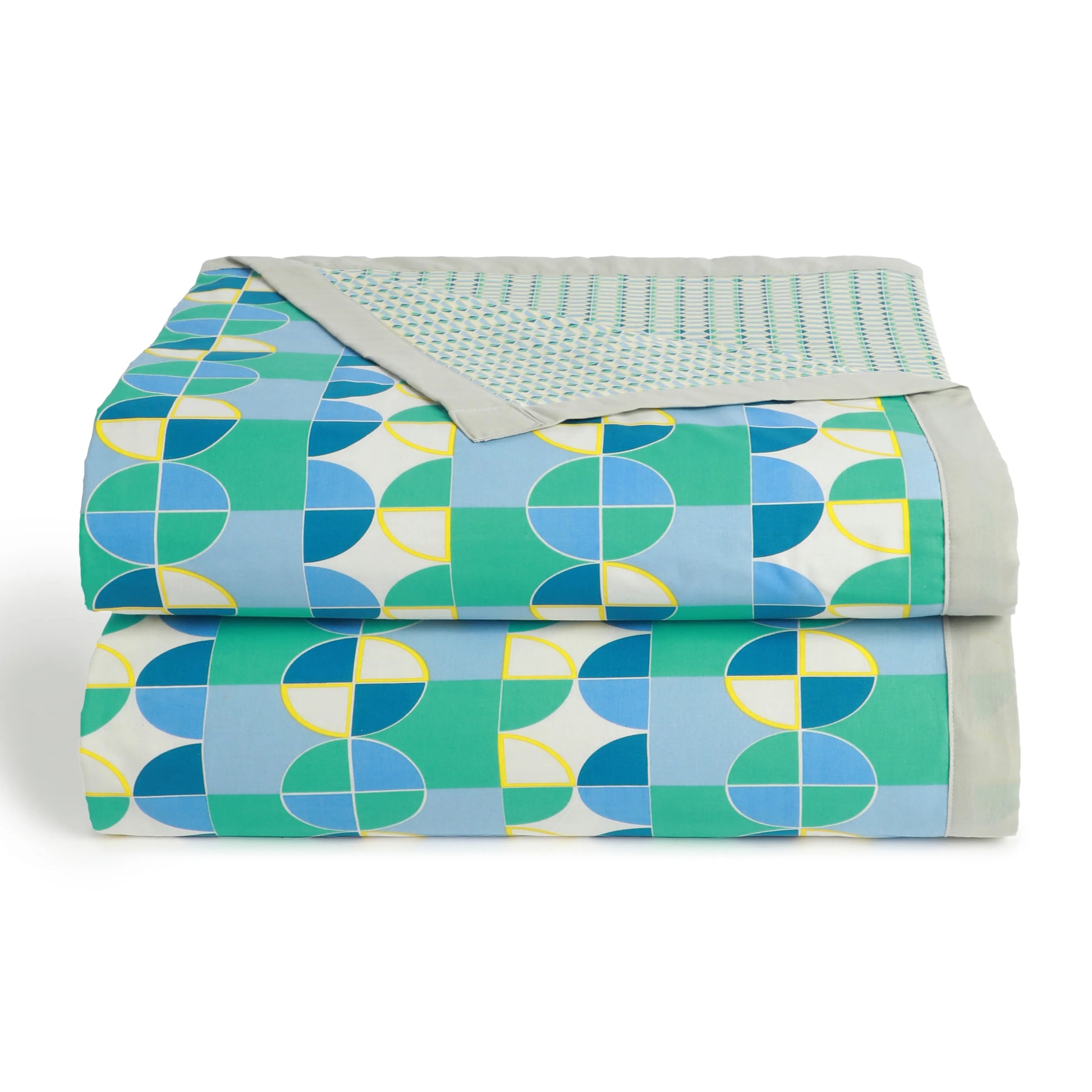 Mishella Printed Orbit Teal Bedding Set-2 (Dbl Bedsheet + 2 Sgl Dohar) Orbit Teal / Double