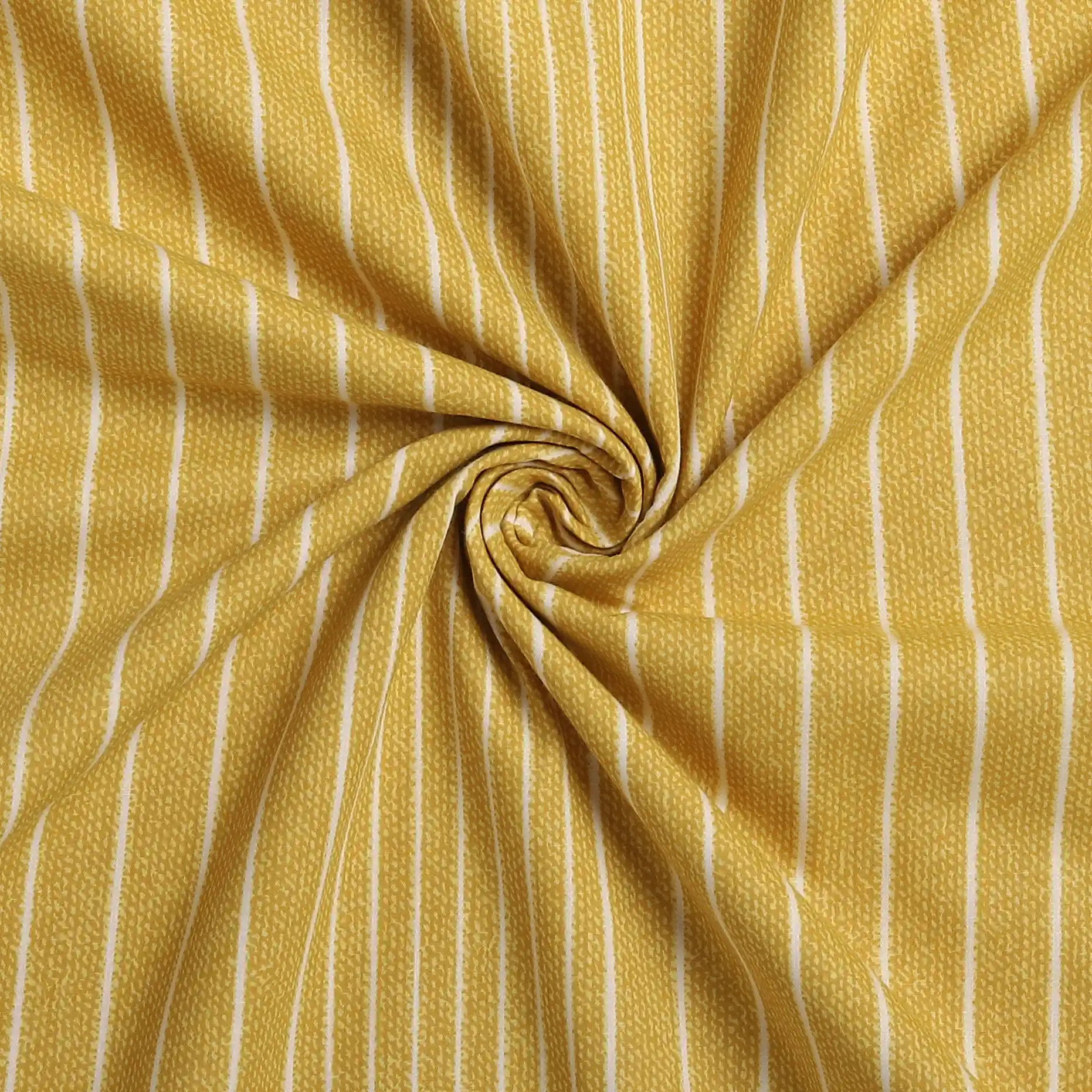 Threadscapes Printed Dohar-Mustard Mustard / Double