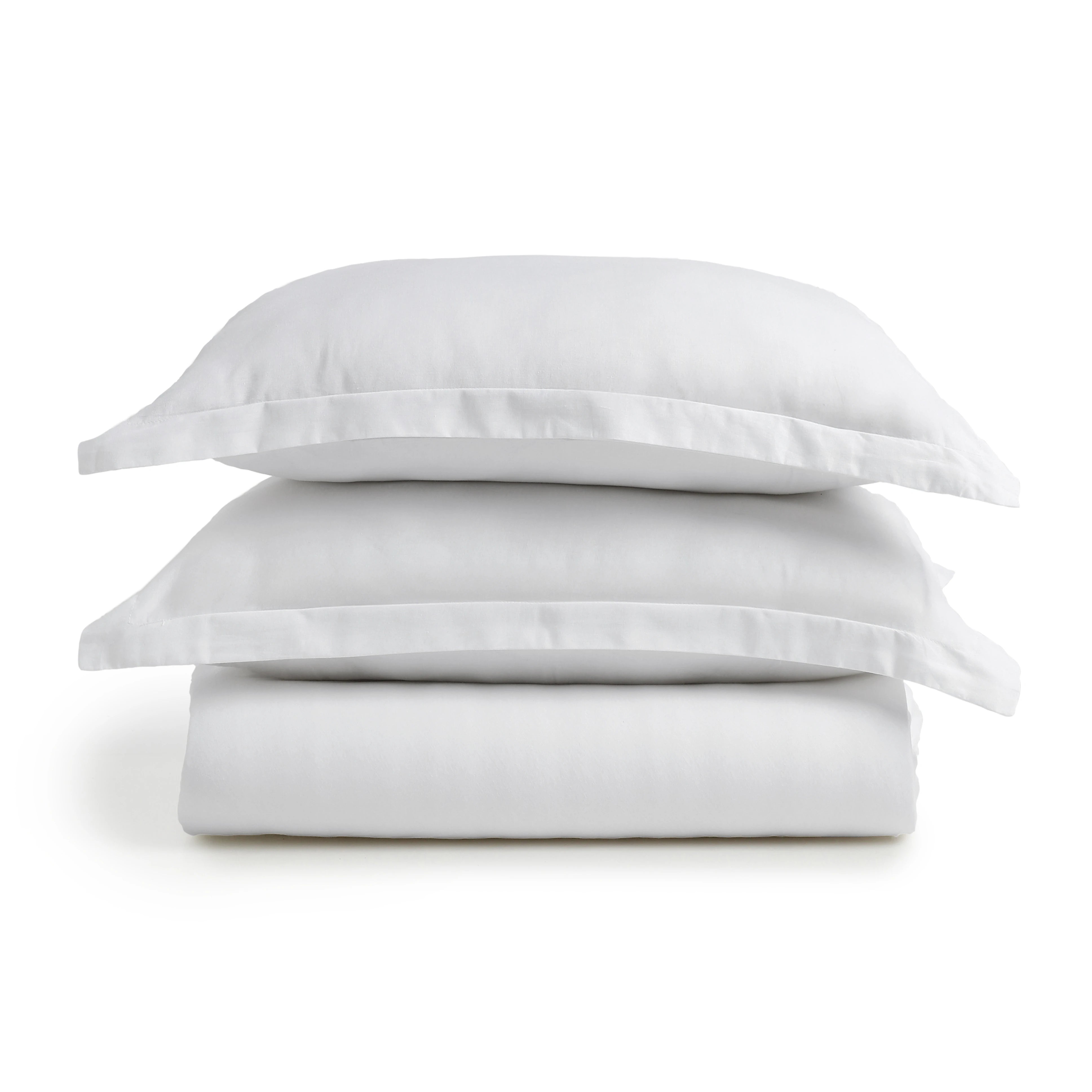 Paleto | Everyday Hues Solid Dyed Cotton Fitted Sheet Set-White White / King