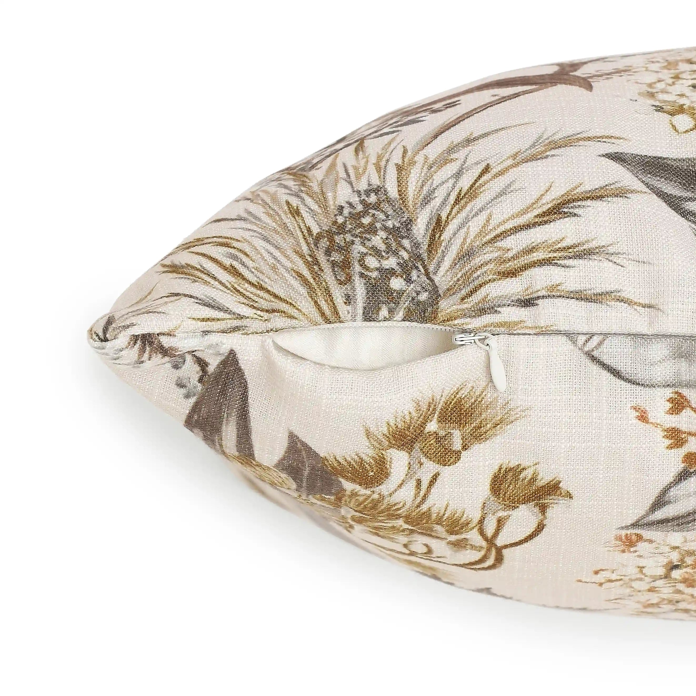 Vissencia Printed Cushion Cover | Meadow Earth / Cushion Cover (51cm x 51cm)