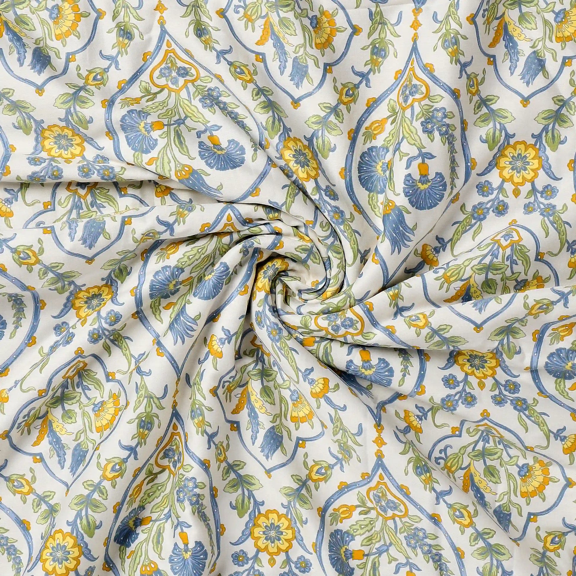 Fergana 100% Cotton Dohar Yellow Bloom / Double