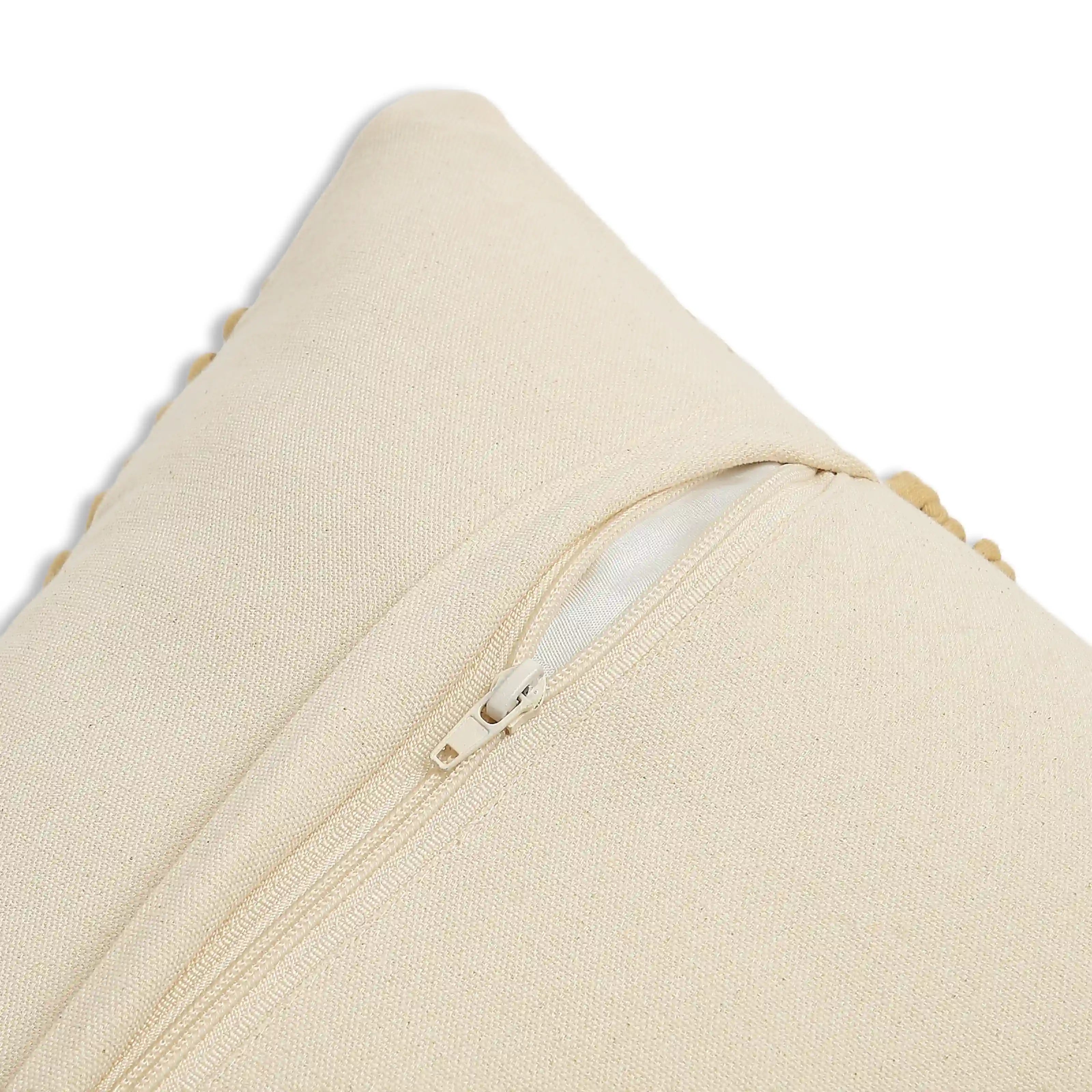 Espricia 100% Cotton Cushion Cover | Boho Soul Honey Mustard / Cushion Cover (51cm x 51cm)