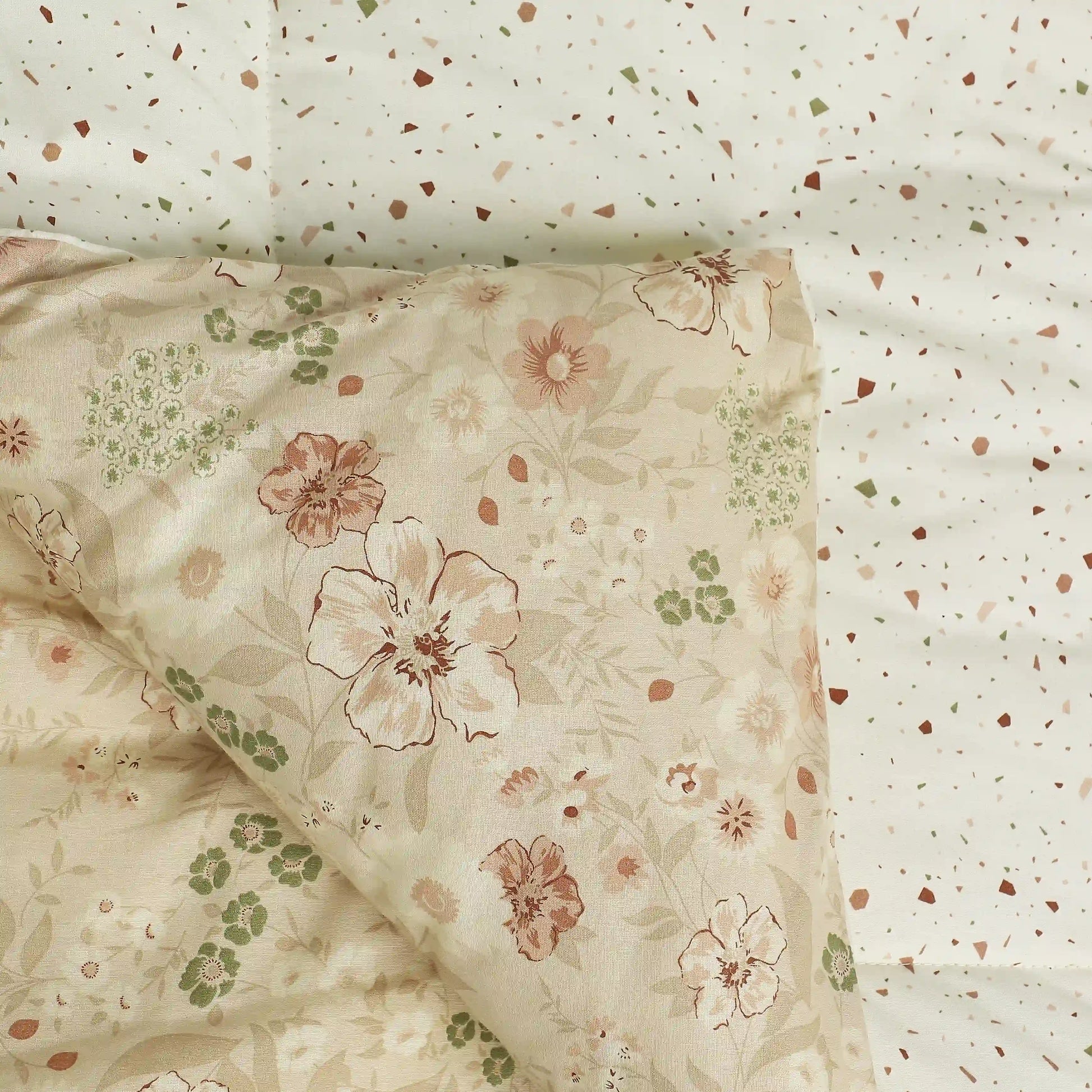 Mishella Printed Cream Comforter-240gsm Cream / Double
