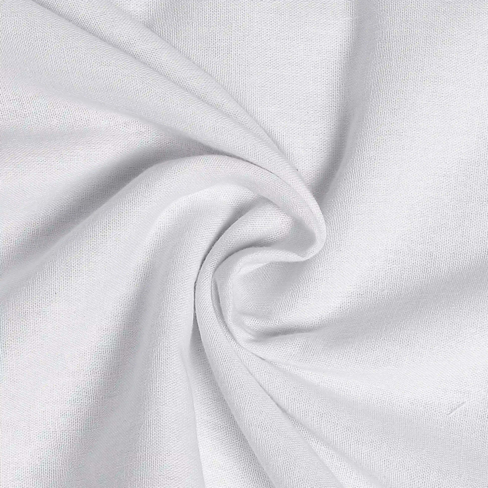 Paleto | Everyday Hues Cotton Solid Dyed Dohar with Super Soft Flannel Layering-White White / Double