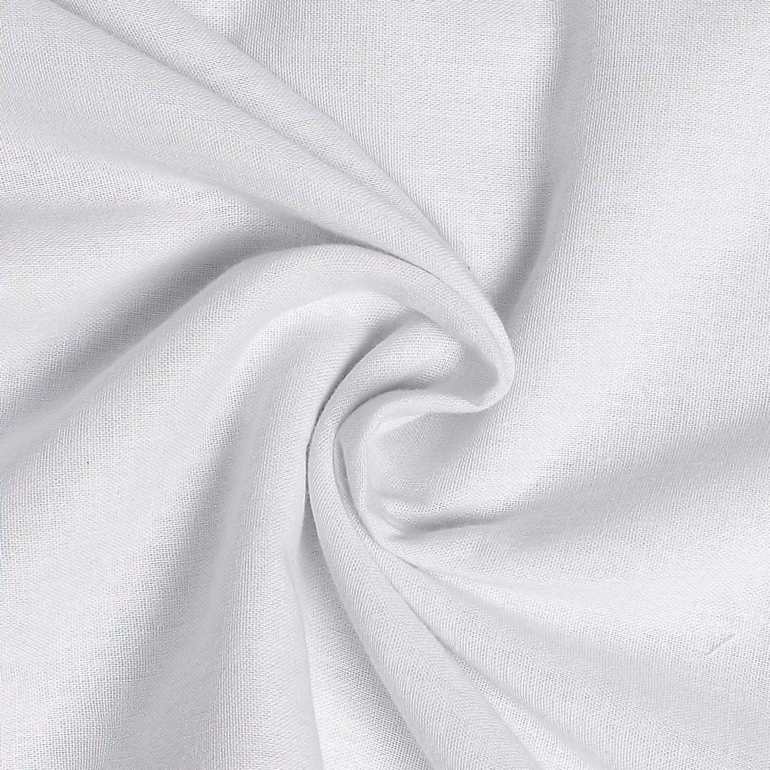 Paleto | Everyday Hues Cotton Solid Dyed Dohar with Super Soft Flannel Layering-White White / Double