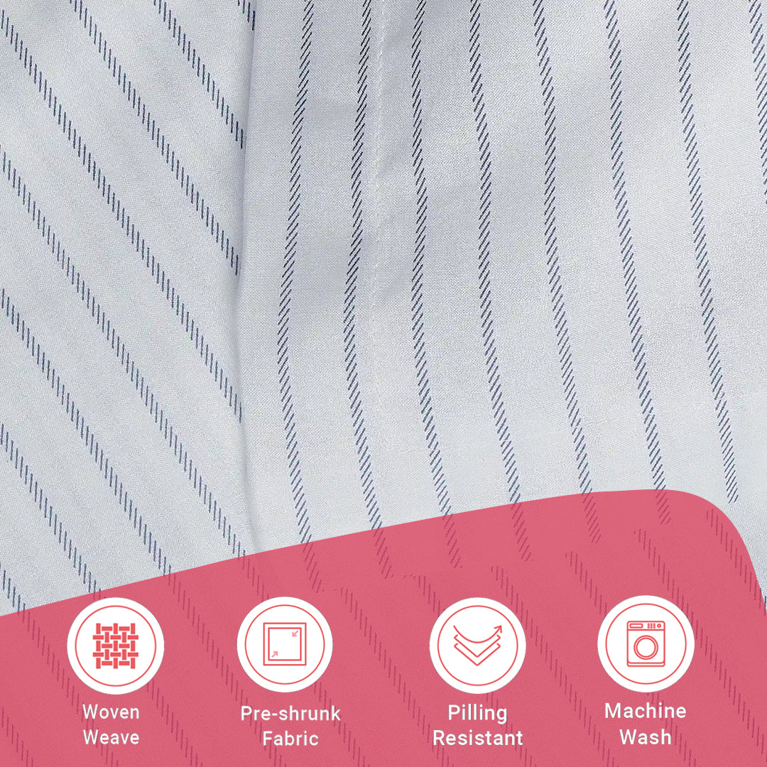 Bloomshire Classic | Everyday Charm Printed Cotton Bedsheet Set-Blue
