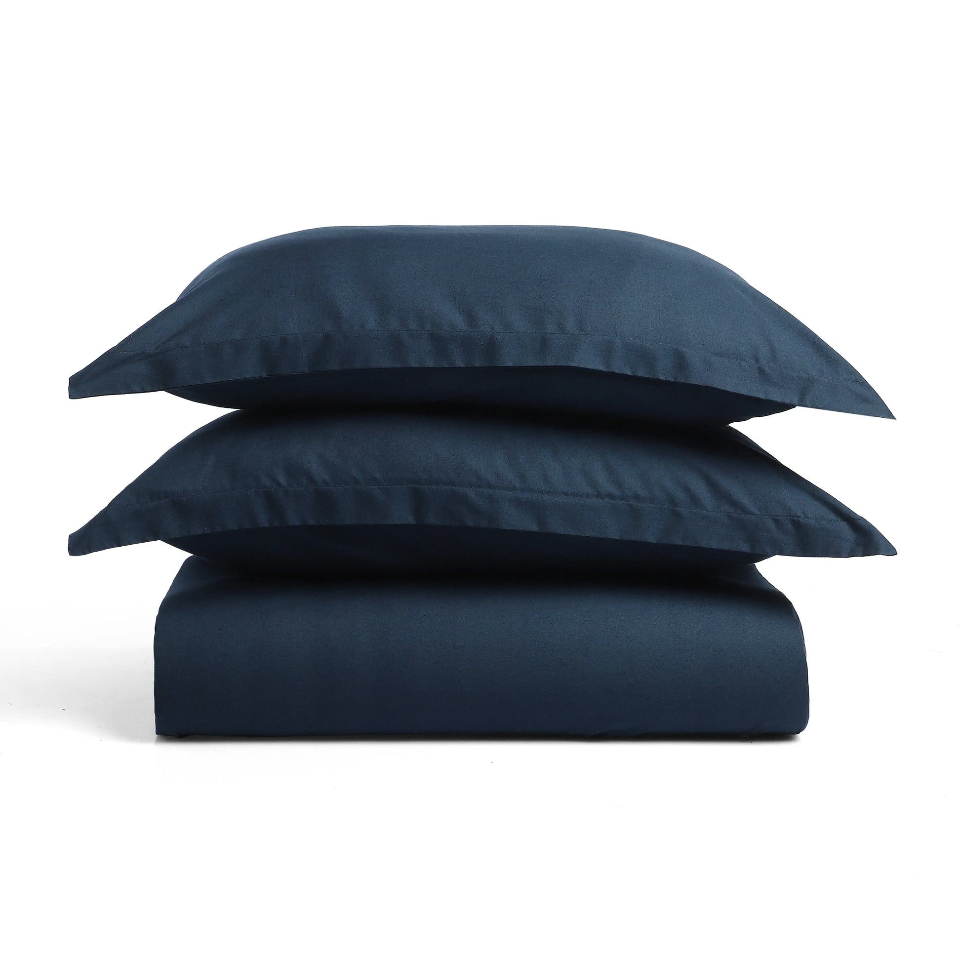 Paleto | Everyday Hues Solid Dyed Cotton Fitted Sheet Set-Navy Navy / King